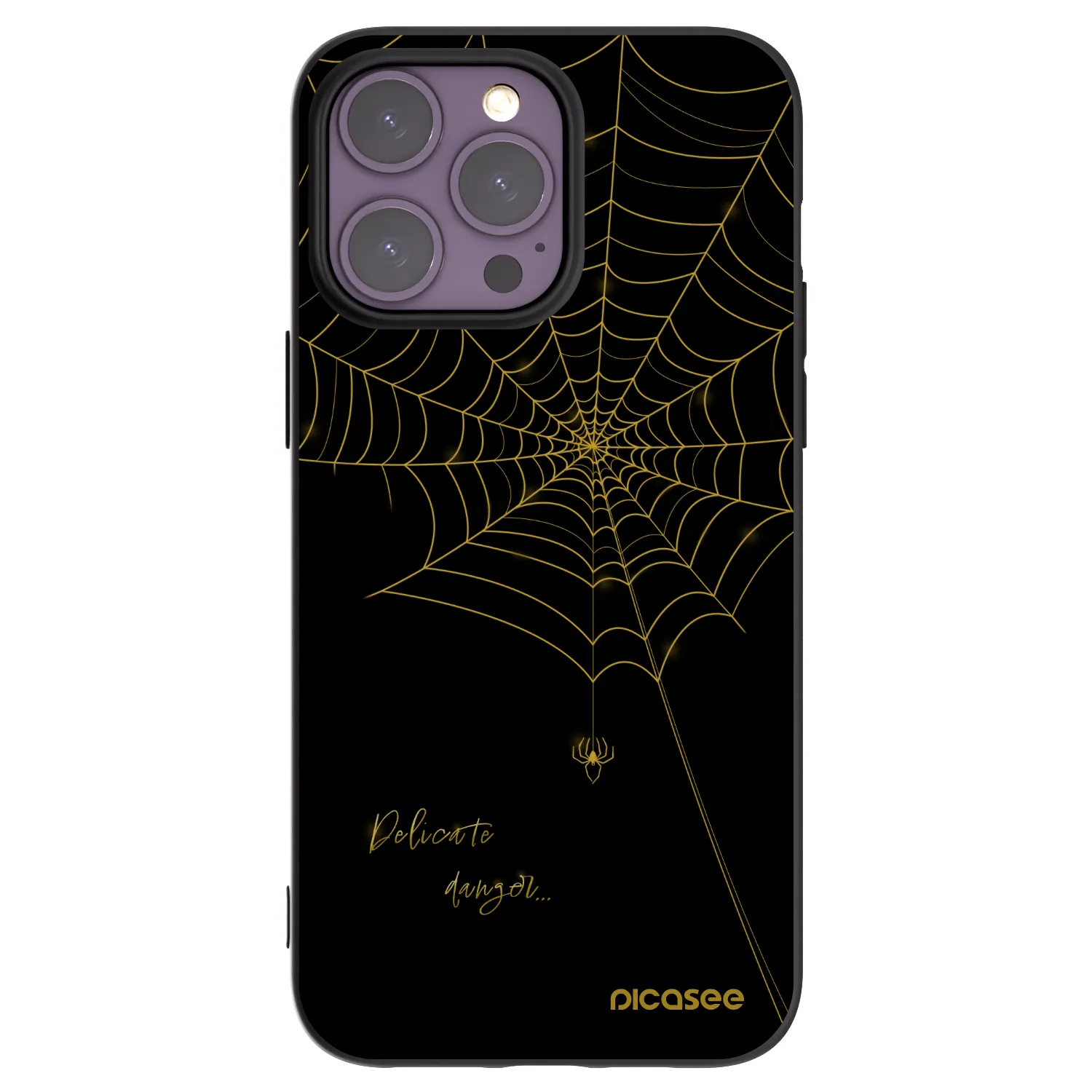 Picasee silikónový čierny obal pre Apple iPhone 14 Pro Max - Delicate danger