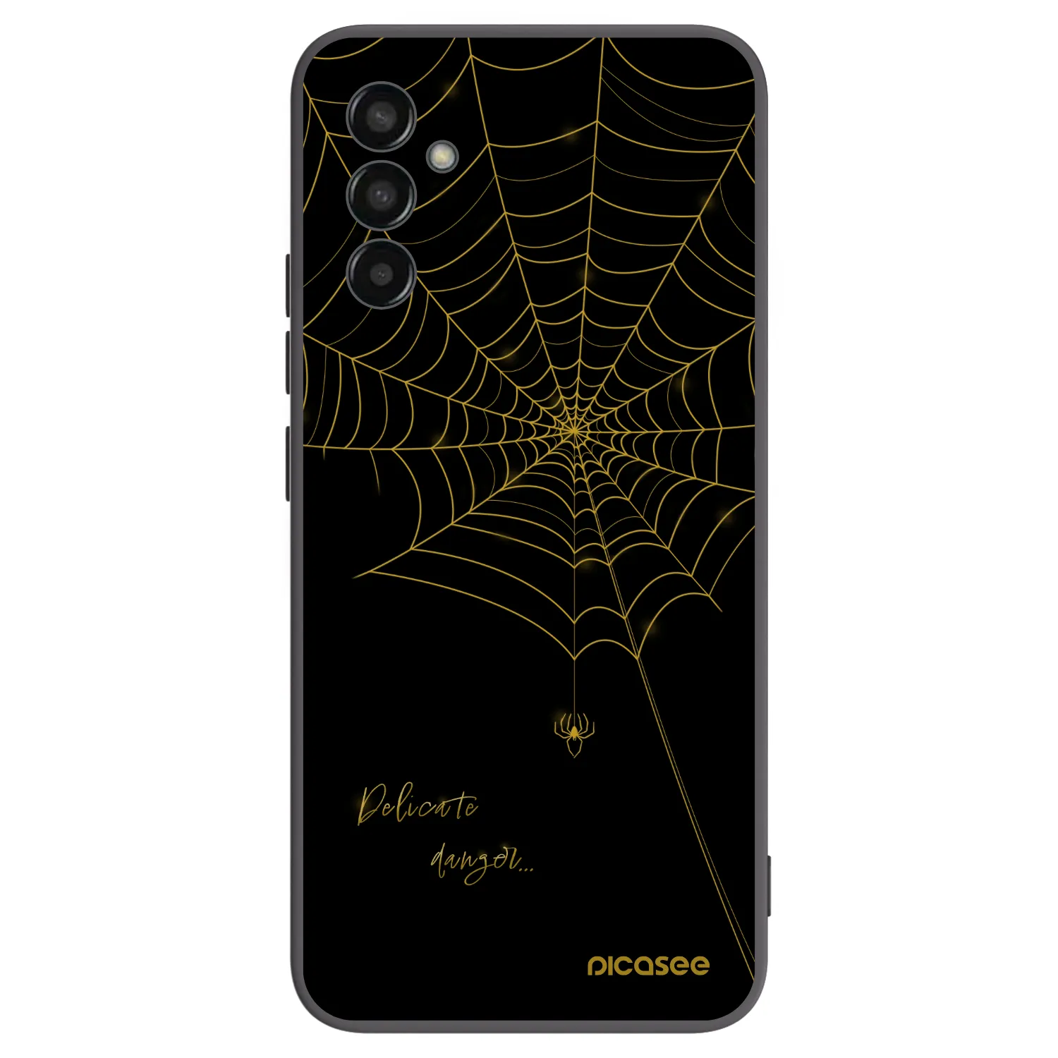 Picasee silikónový čierny obal pre Samsung Galaxy M13 M135F - Delicate danger