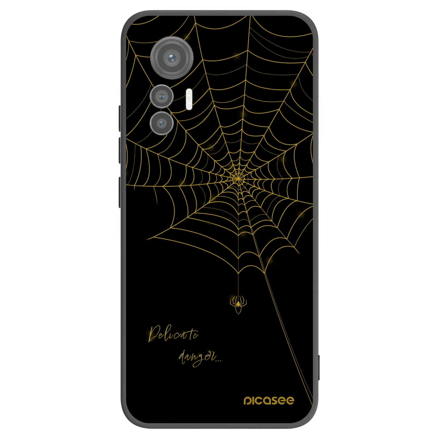 Picasee silikónový čierny obal pre Xiaomi 12 Lite - Delicate danger