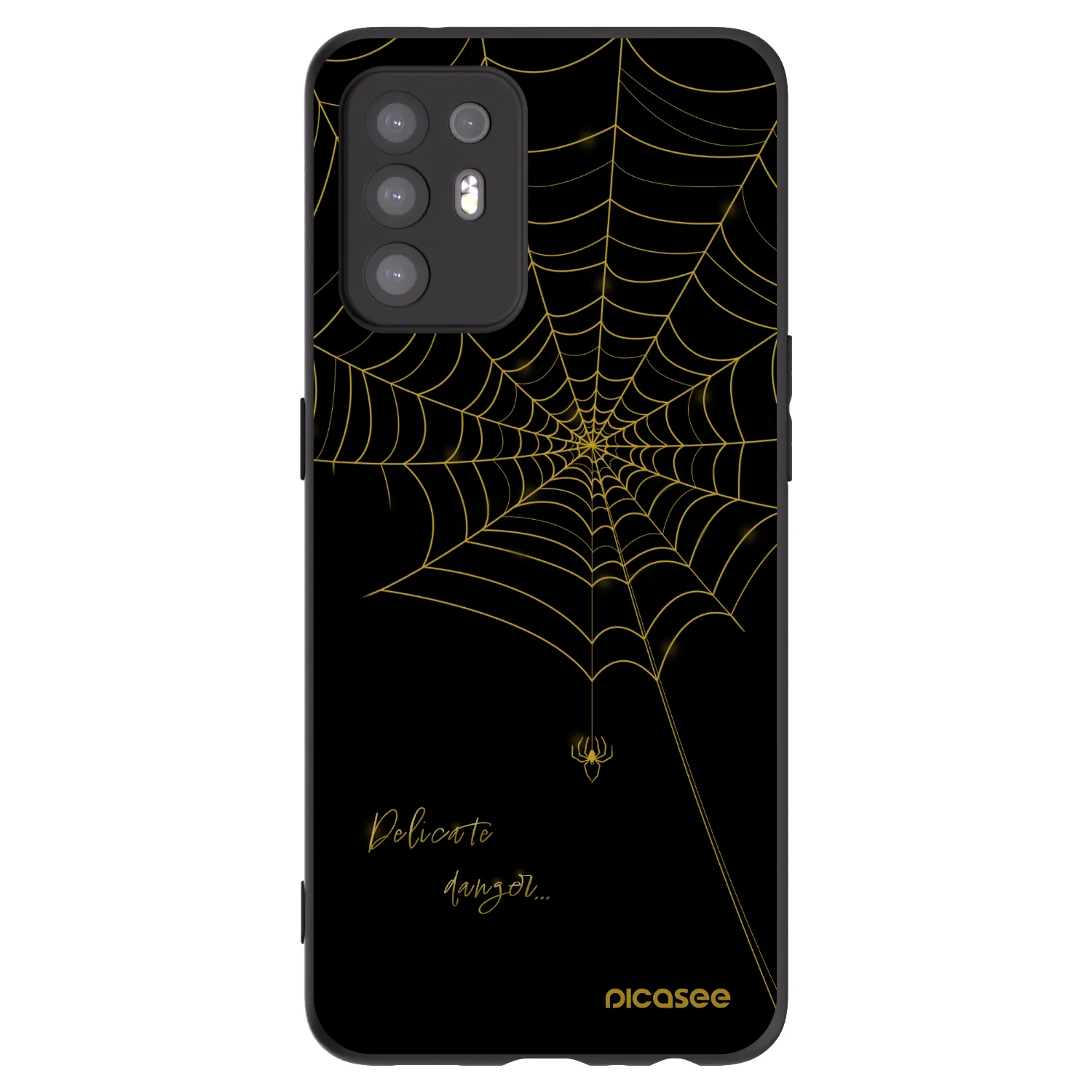 Picasee silikónový čierny obal pre OPPO A94 5G - Delicate danger