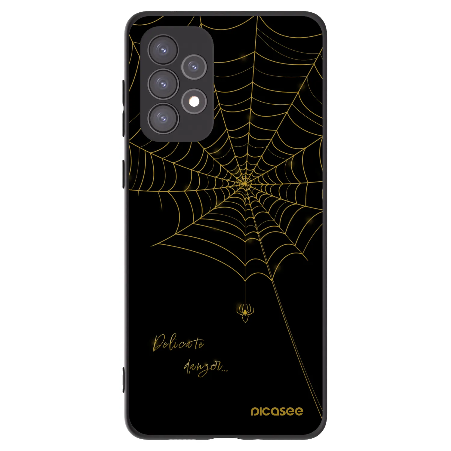 Picasee silikónový čierny obal pre Samsung Galaxy A73 5G - Delicate danger