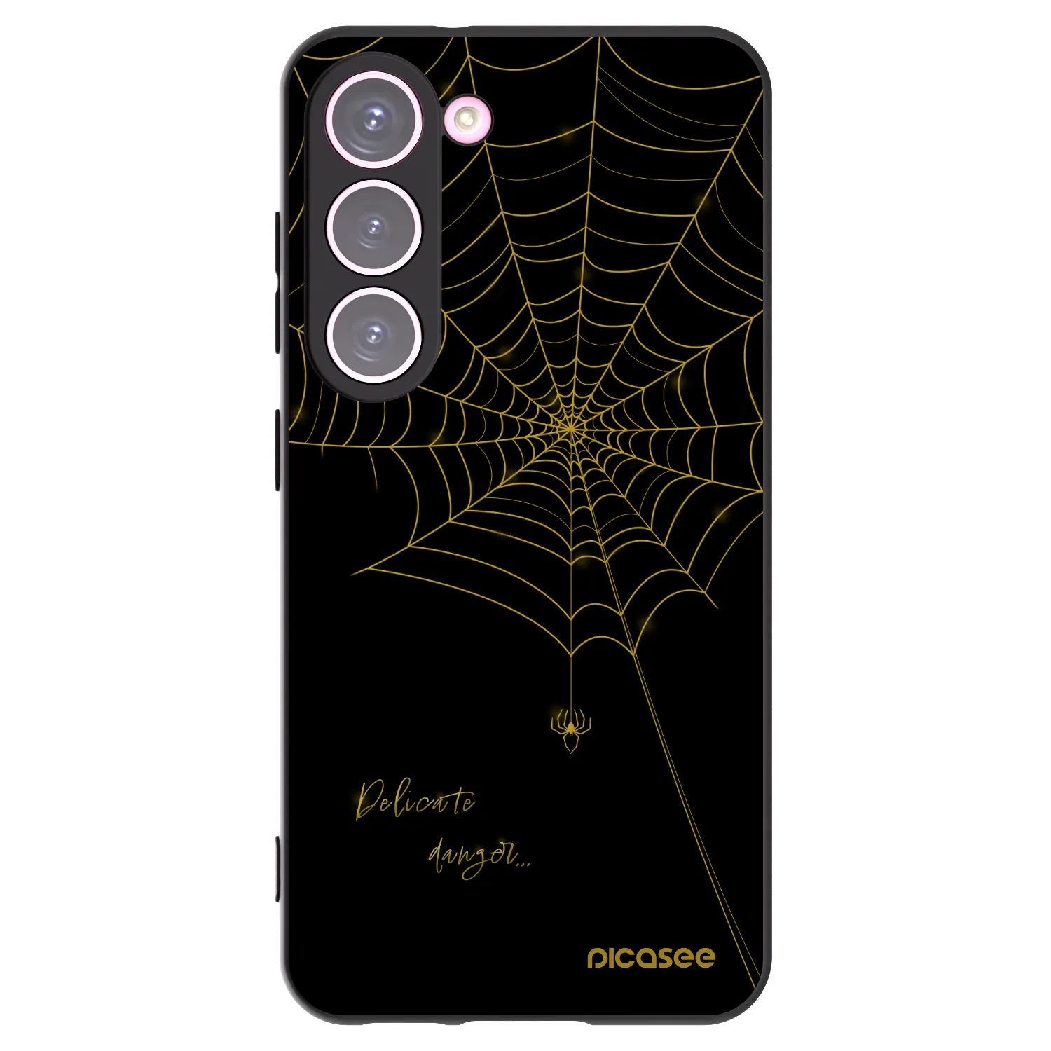Picasee silikónový čierny obal pre Samsung Galaxy S23 5G - Delicate danger