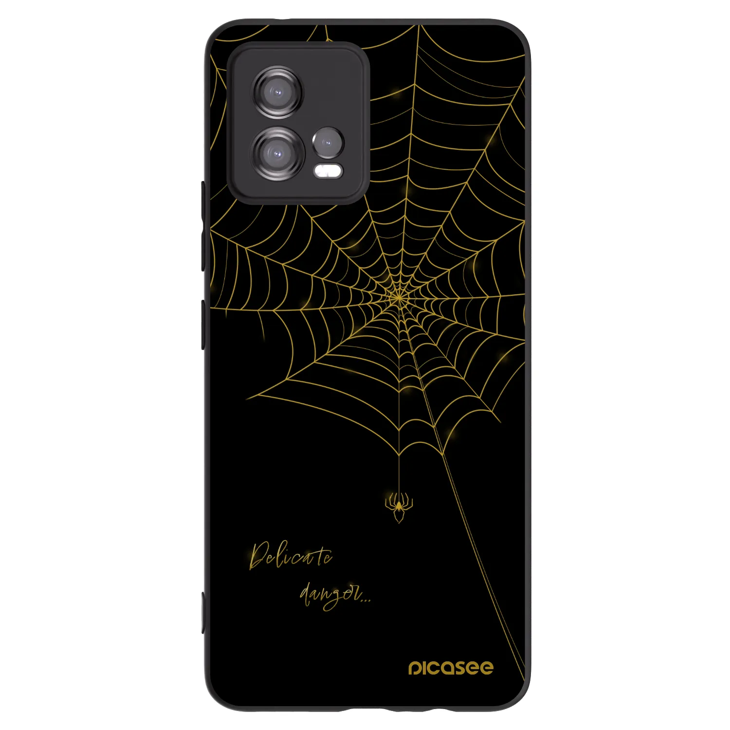 Picasee silikónový čierny obal pre Motorola Moto G72 - Delicate danger