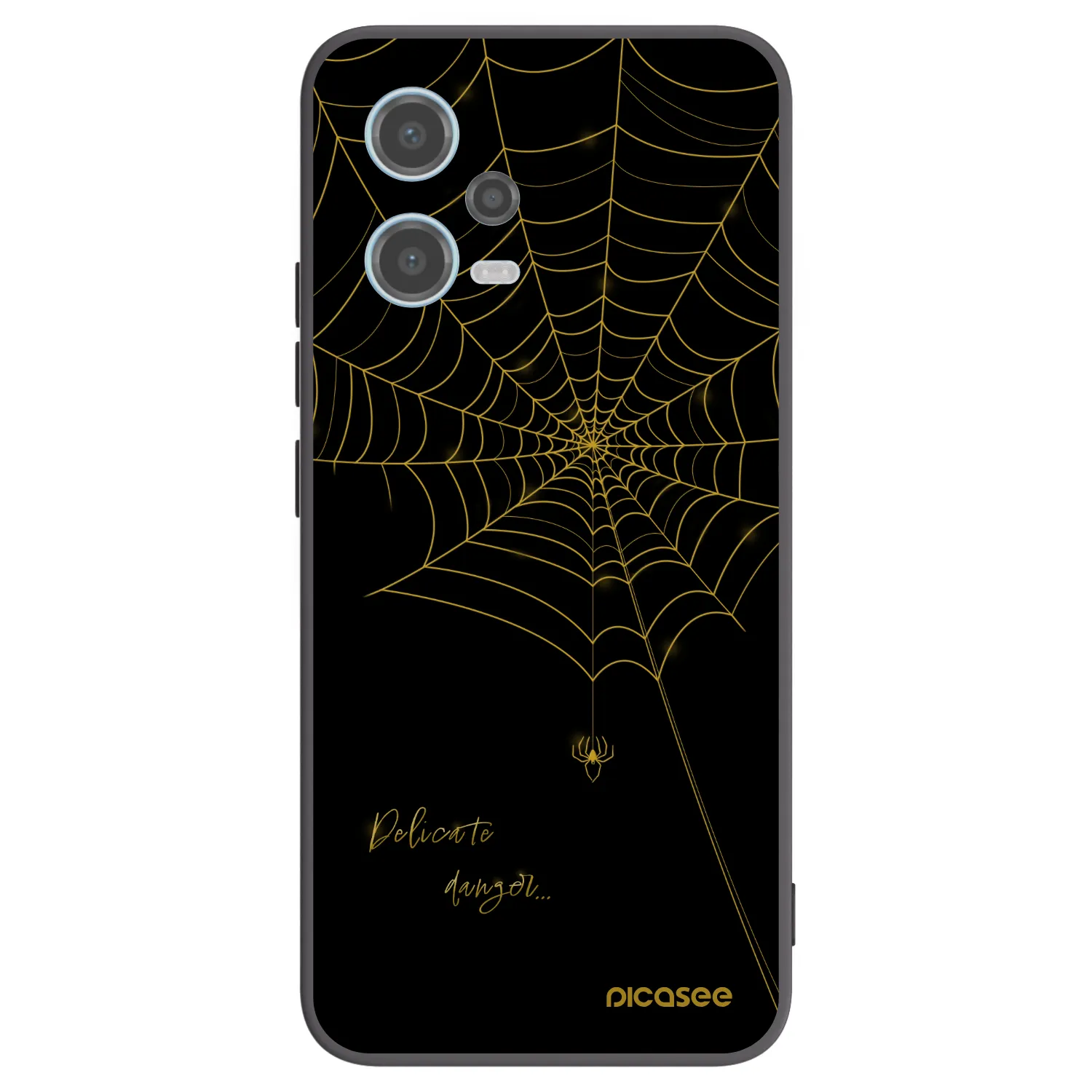 Picasee silikónový čierny obal pre Xiaomi Redmi Note 12 5G - Delicate danger