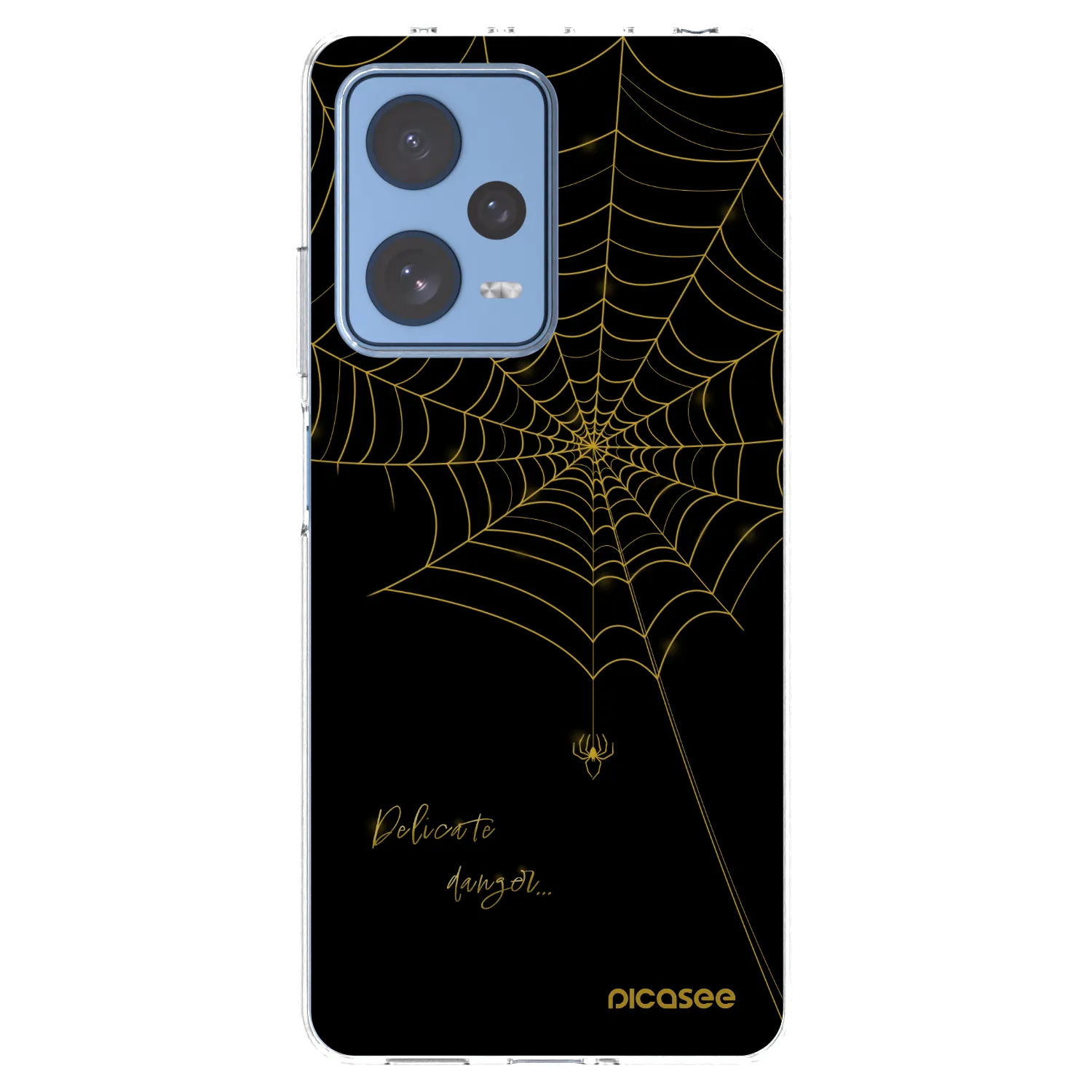 Picasee silikónový prehľadný obal pre Xiaomi Redmi Note 12 Pro 5G - Delicate danger