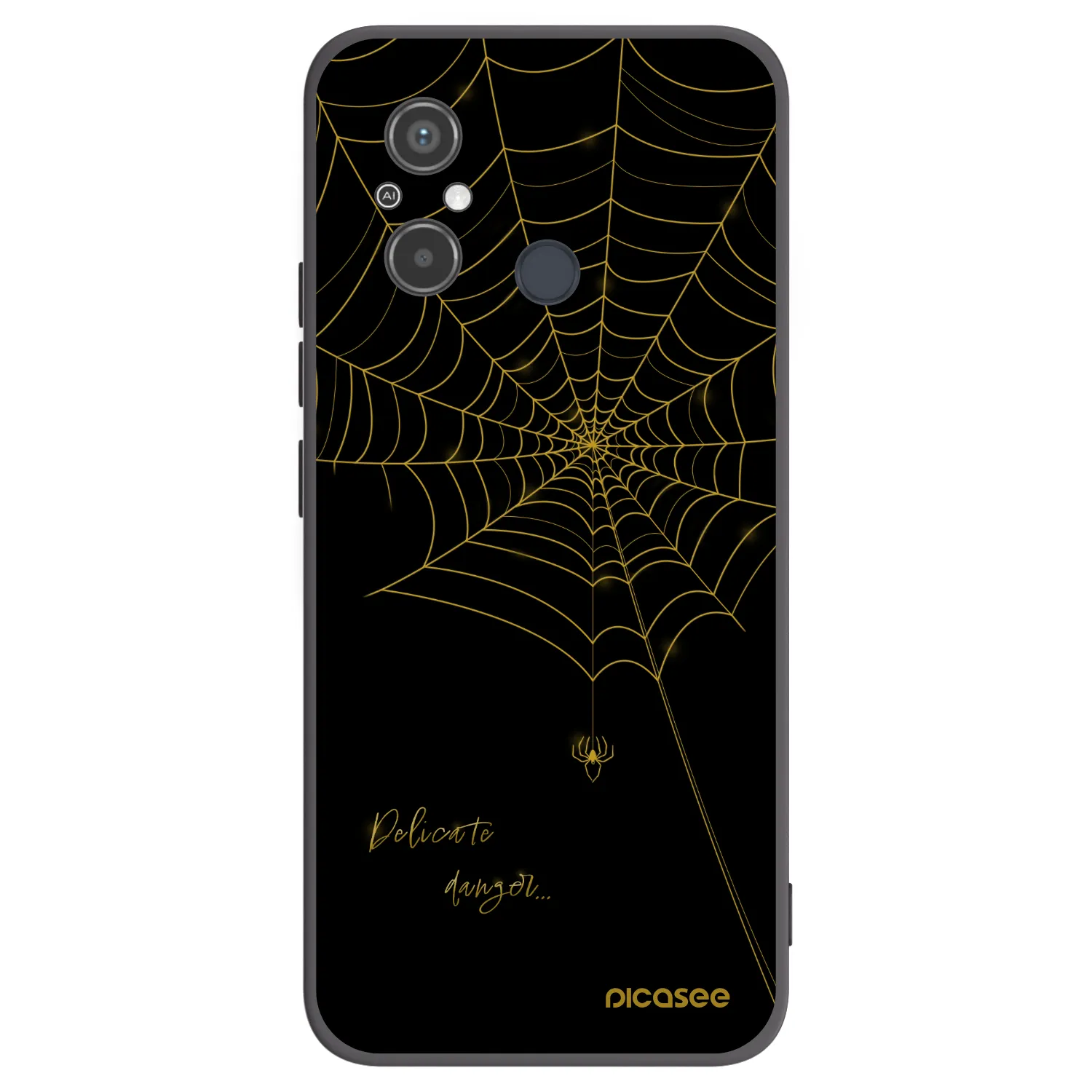 Picasee silikónový čierny obal pre Xiaomi Redmi 12C - Delicate danger