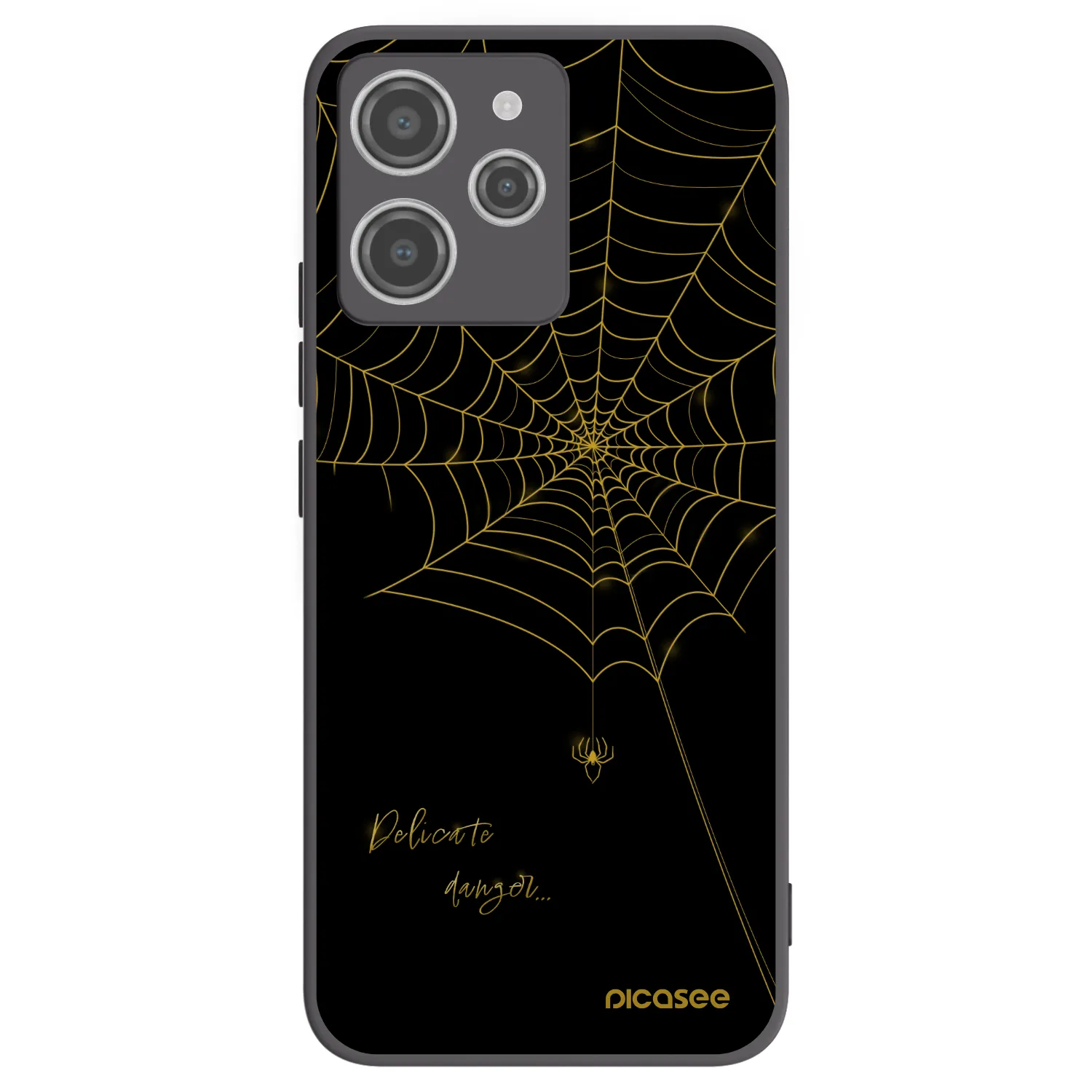 Picasee silikónový čierny obal pre Xiaomi Redmi 12 4G - Delicate danger