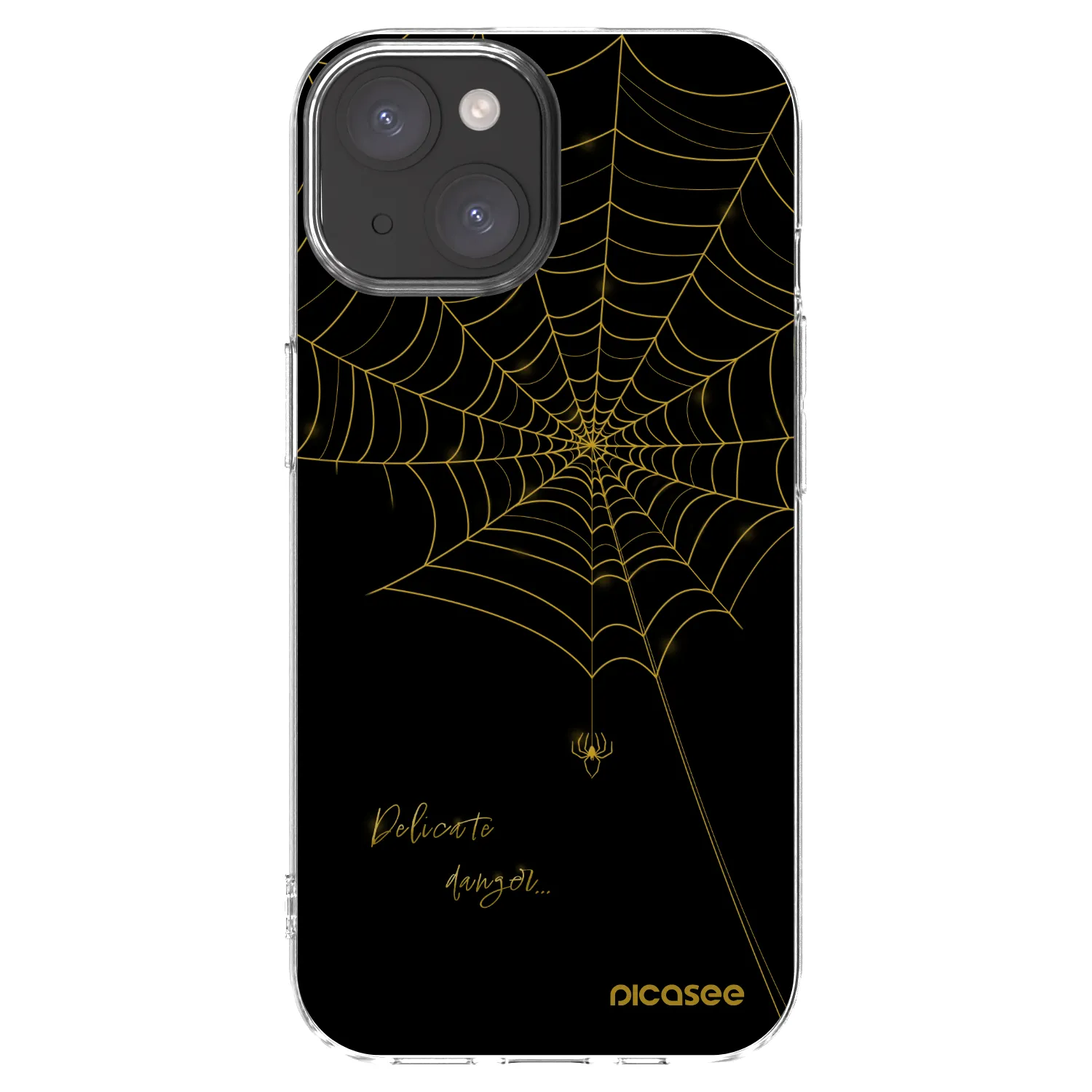 Picasee silikónový prehľadný obal pre Apple iPhone 15 - Delicate danger