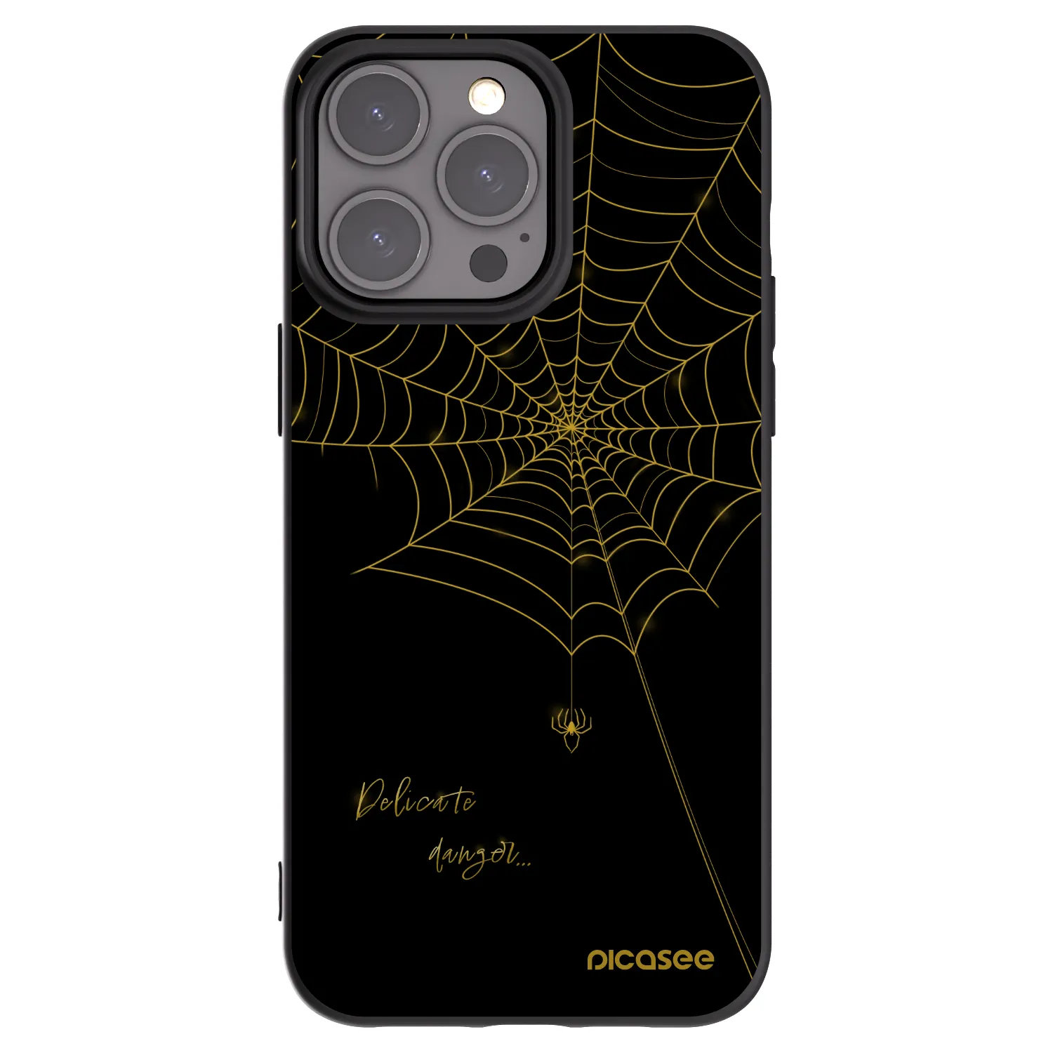 Picasee silikónový čierny obal pre Apple iPhone 15 Pro Max - Delicate danger