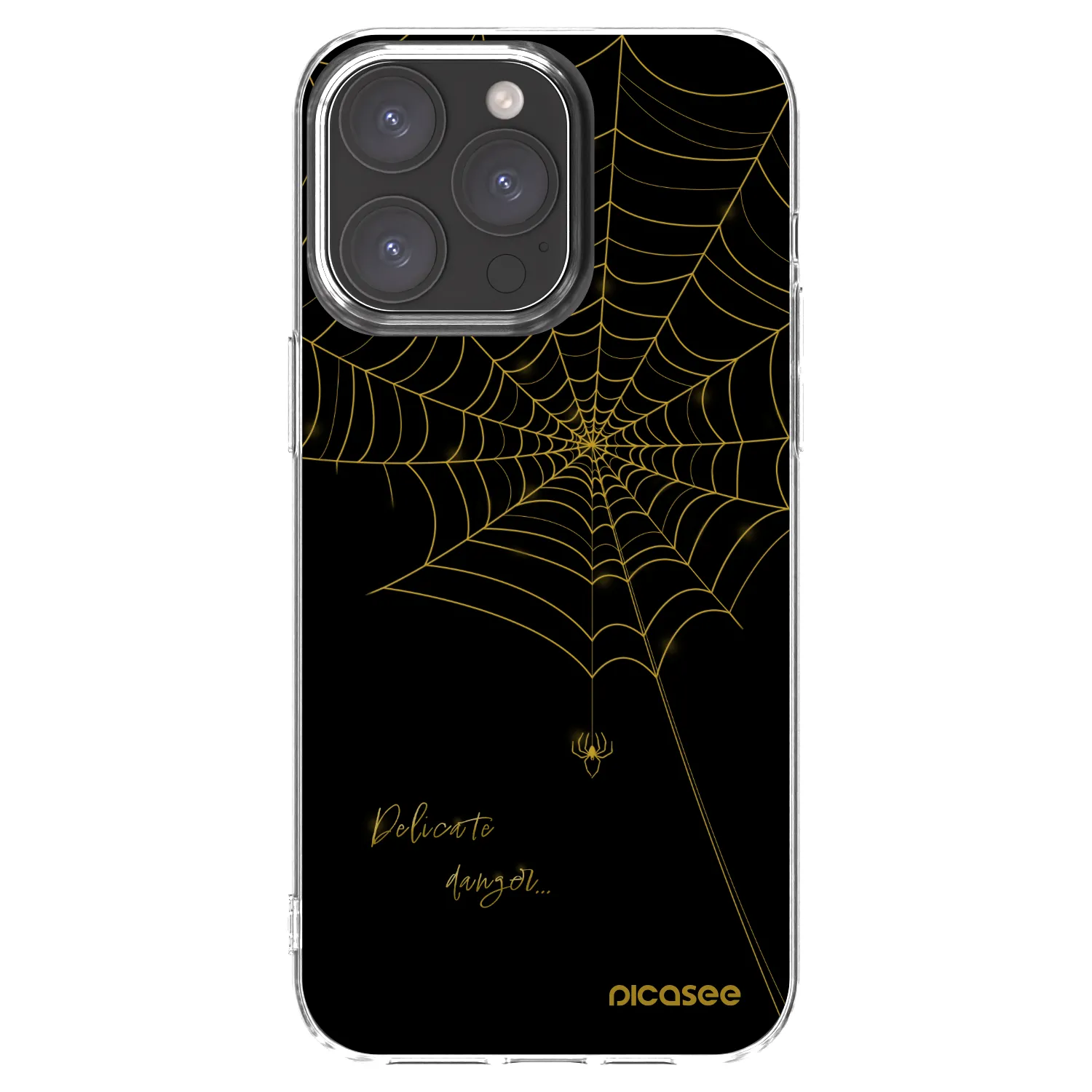 Picasee silikónový prehľadný obal pre Apple iPhone 15 Pro Max - Delicate danger