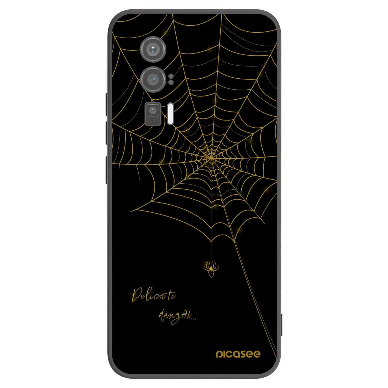 Picasee silikónový čierny obal pre Xiaomi Poco F5 Pro 5G - Delicate danger
