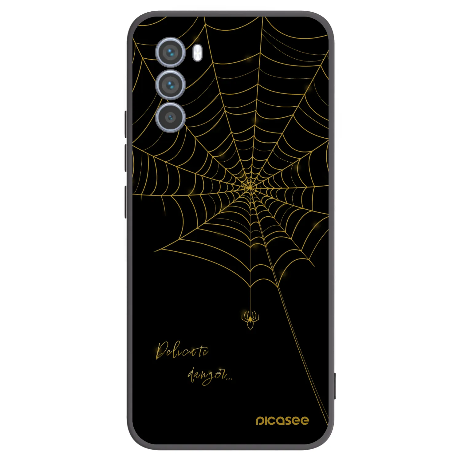 Picasee silikónový čierny obal pre Motorola Moto G62 - Delicate danger