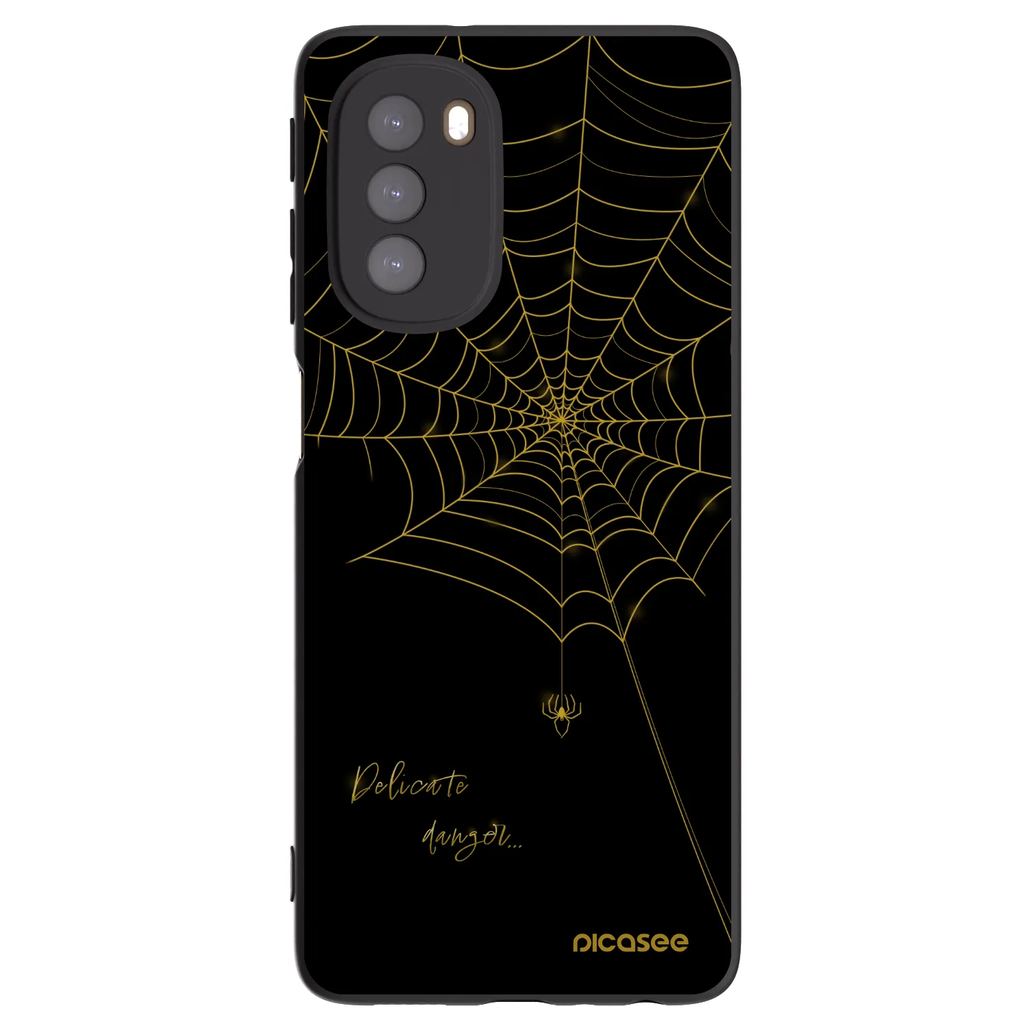 Picasee silikónový čierny obal pre Motorola Moto G51 - Delicate danger