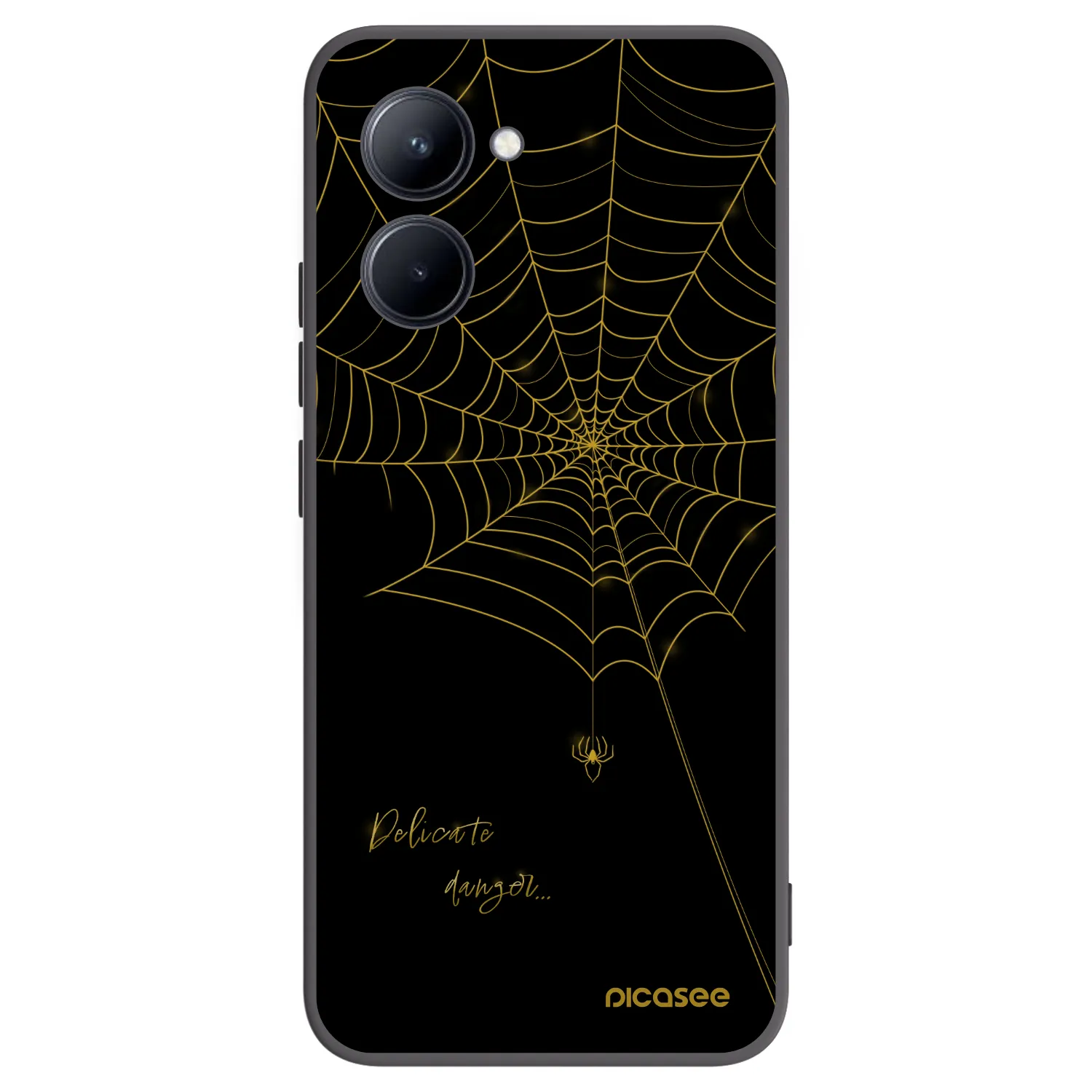 Picasee silikónový čierny obal pre Realme C33 (2023) - Delicate danger