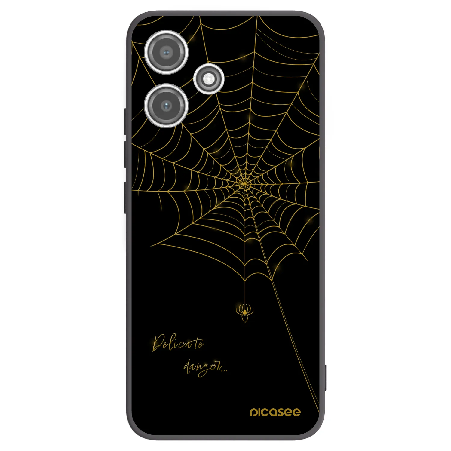 Picasee silikónový čierny obal pre Xiaomi Redmi 12 5G - Delicate danger