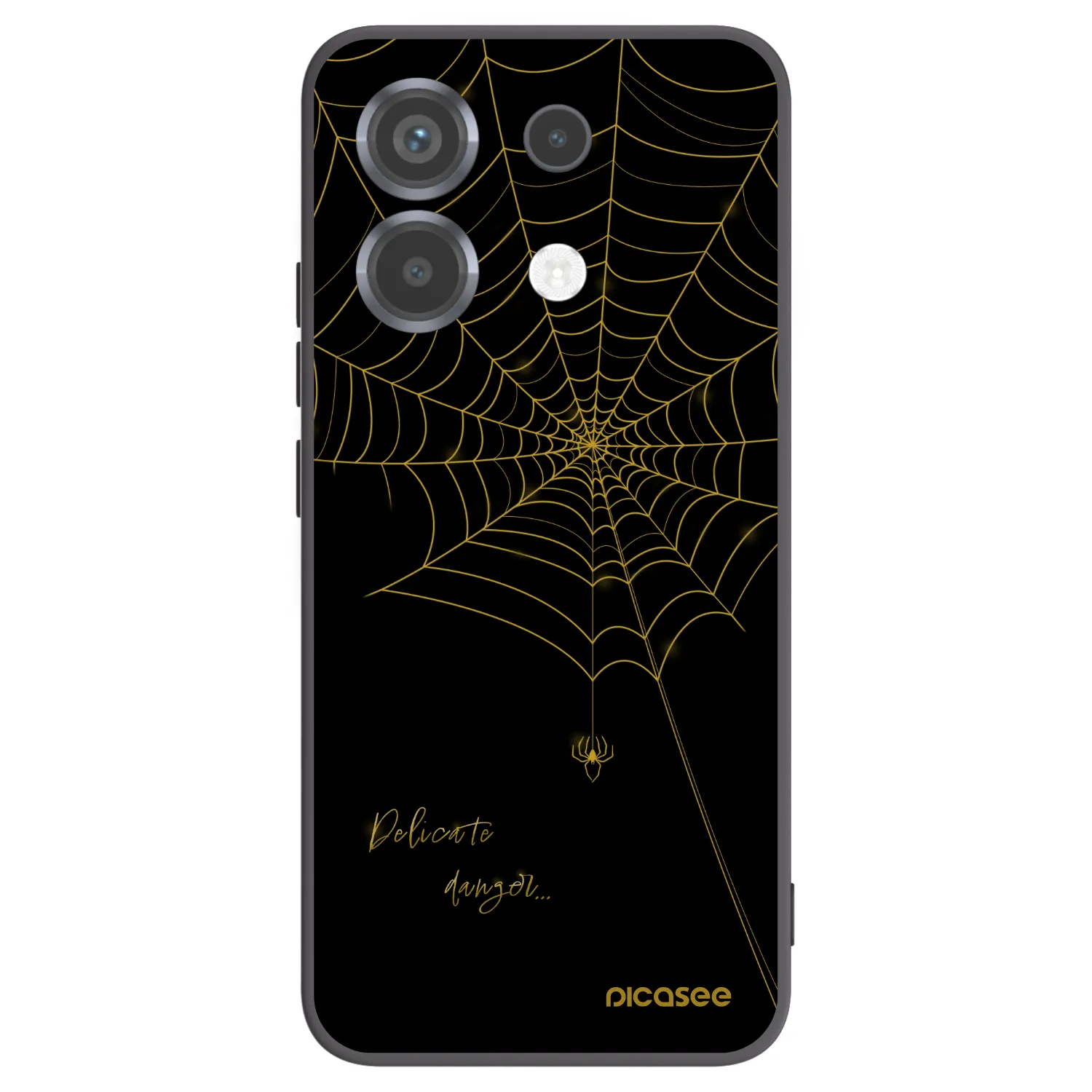 Picasee silikónový čierny obal pre Xiaomi Poco X6 - Delicate danger