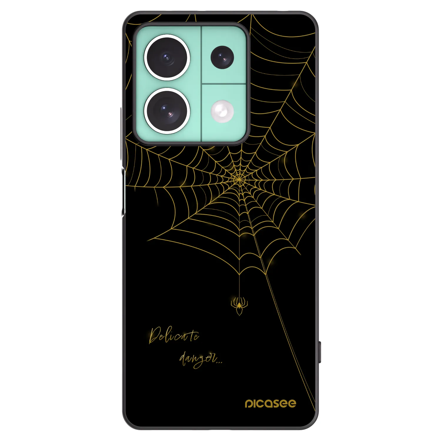 Picasee silikónový čierny obal pre Xiaomi Redmi Note 13 5G - Delicate danger