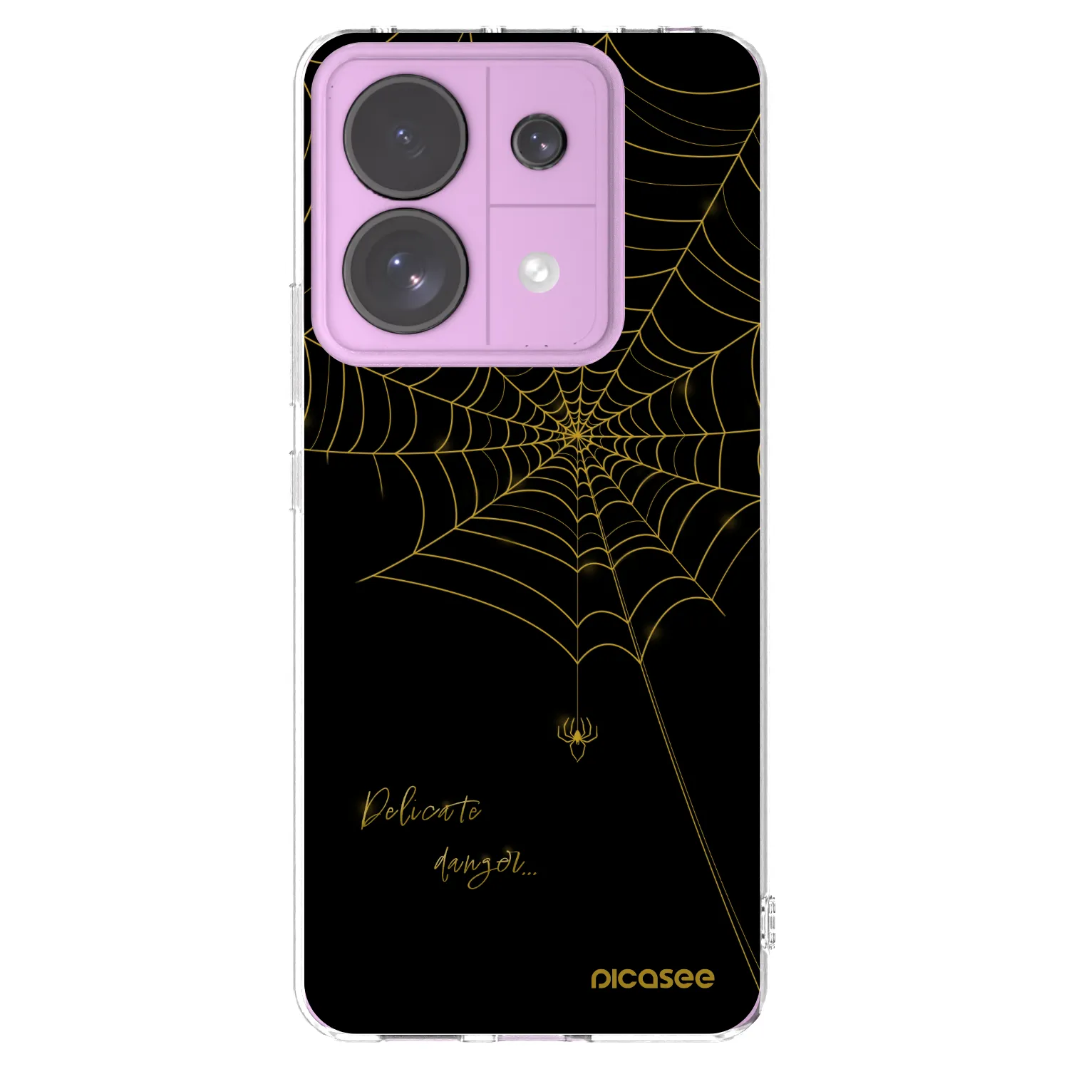 Picasee silikónový prehľadný obal pre Xiaomi Redmi Note 13 Pro 5G - Delicate danger
