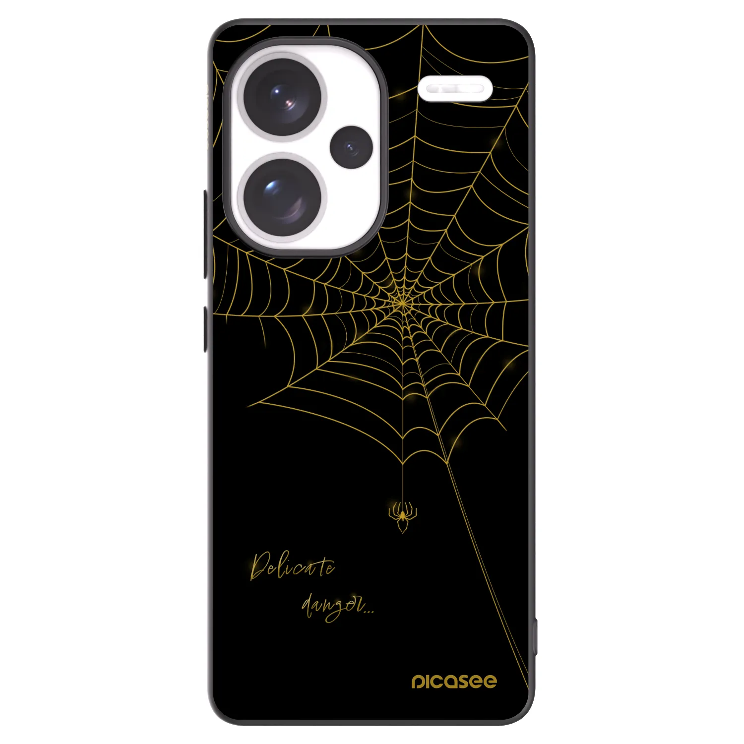 Picasee silikónový čierny obal pre Xiaomi Redmi Note 13 Pro+ 5G - Delicate danger