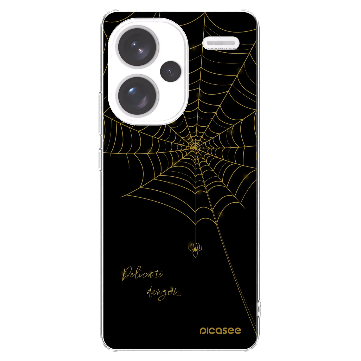Picasee silikónový prehľadný obal pre Xiaomi Redmi Note 13 Pro+ 5G - Delicate danger