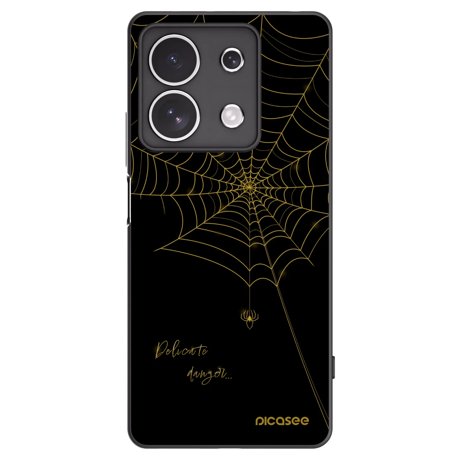 Picasee silikónový čierny obal pre Xiaomi Redmi Note 13 4G - Delicate danger