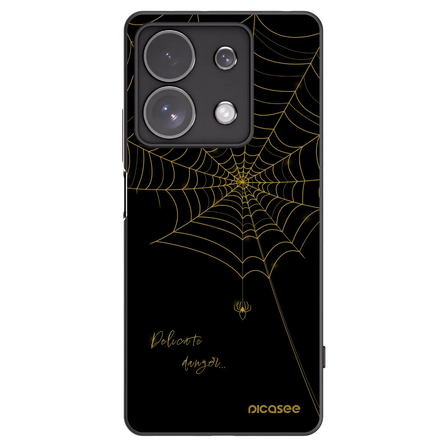Picasee silikónový čierny obal pre Xiaomi Redmi Note 13 Pro 4G - Delicate danger