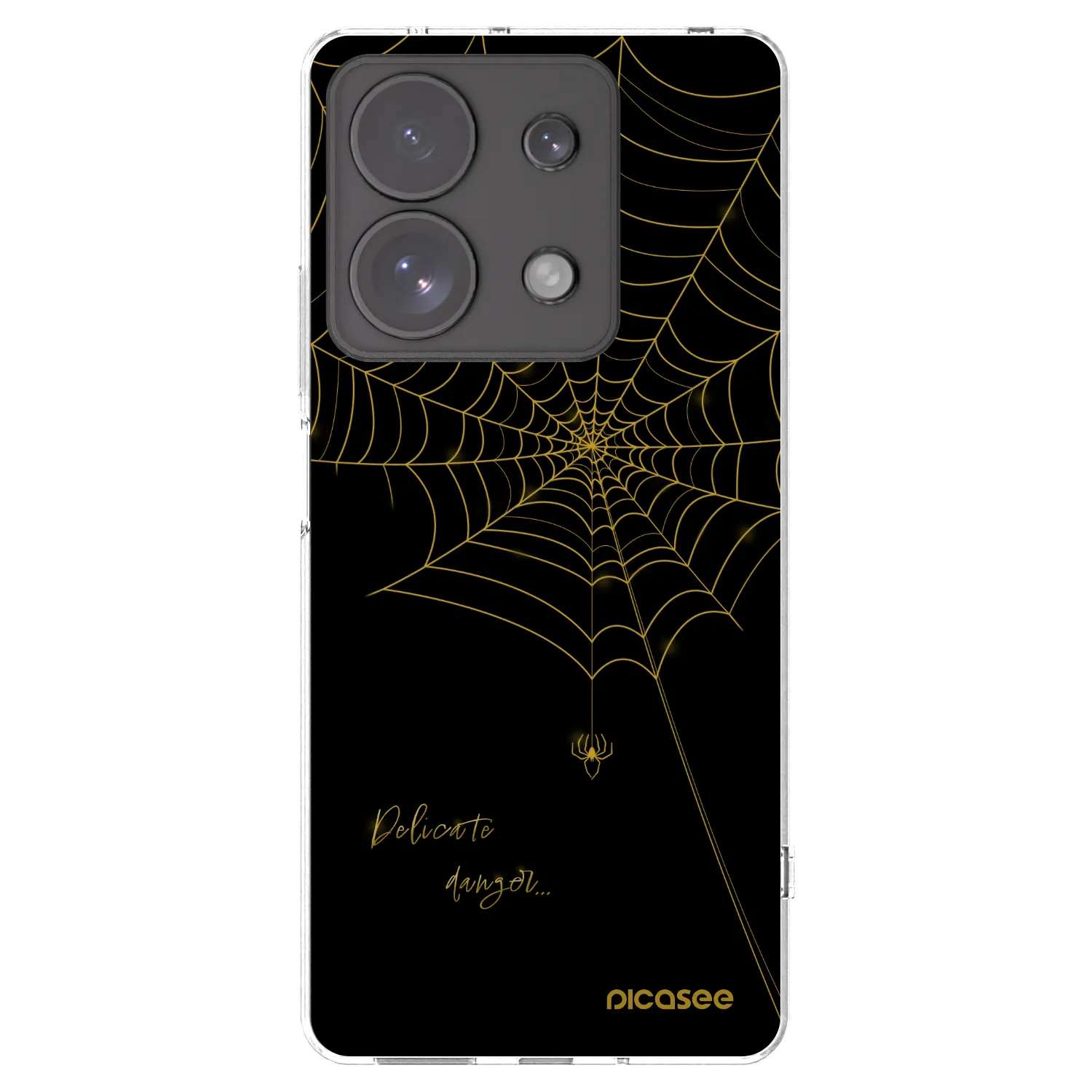 Picasee silikónový prehľadný obal pre Xiaomi Redmi Note 13 Pro 4G - Delicate danger