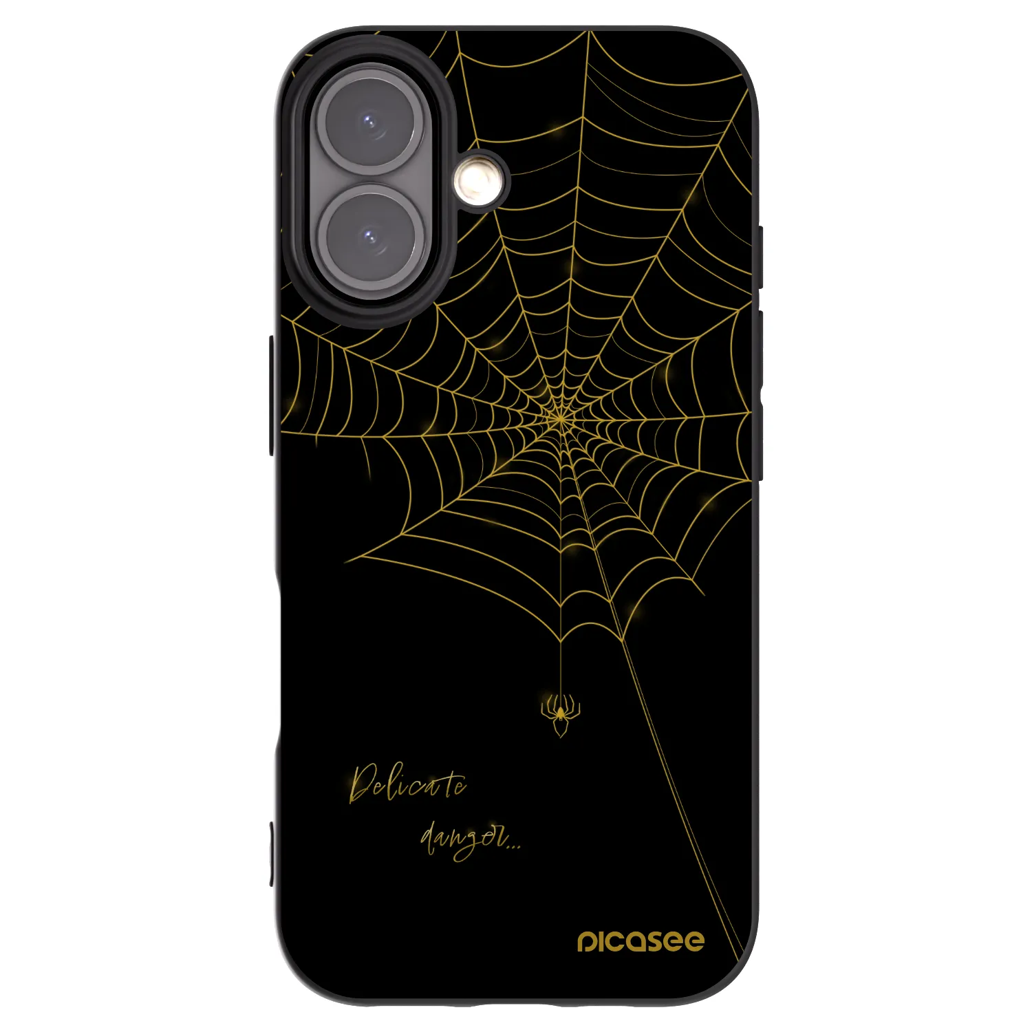 Picasee silikónový čierny obal pre Apple iPhone 16 - Delicate danger