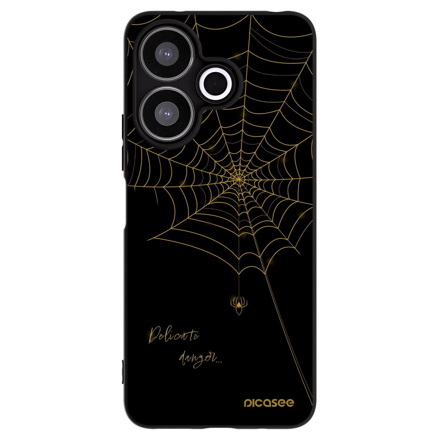 Picasee silikónový čierny obal pre Xiaomi Redmi 13 4G - Delicate danger
