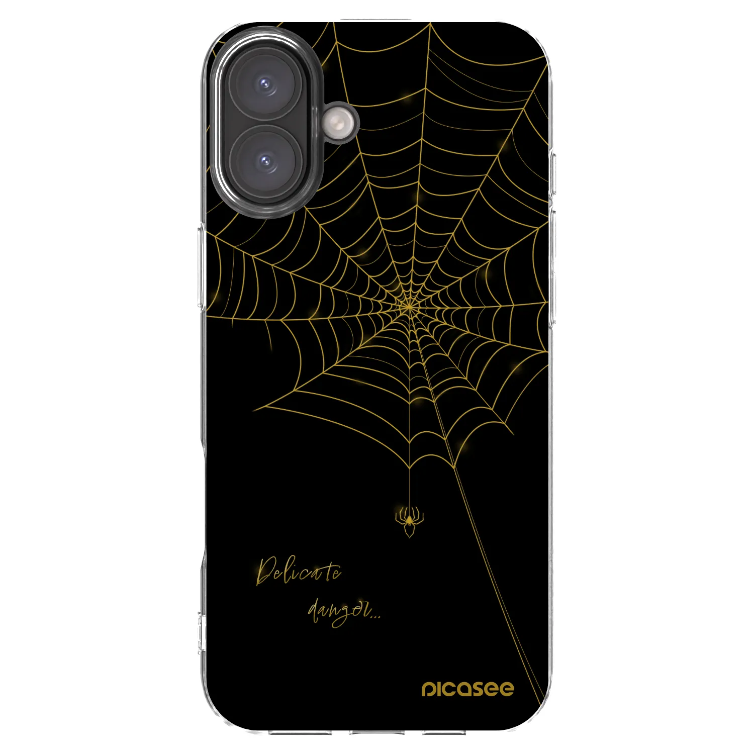 Picasee silikónový prehľadný obal pre Apple iPhone 16 Plus - Delicate danger
