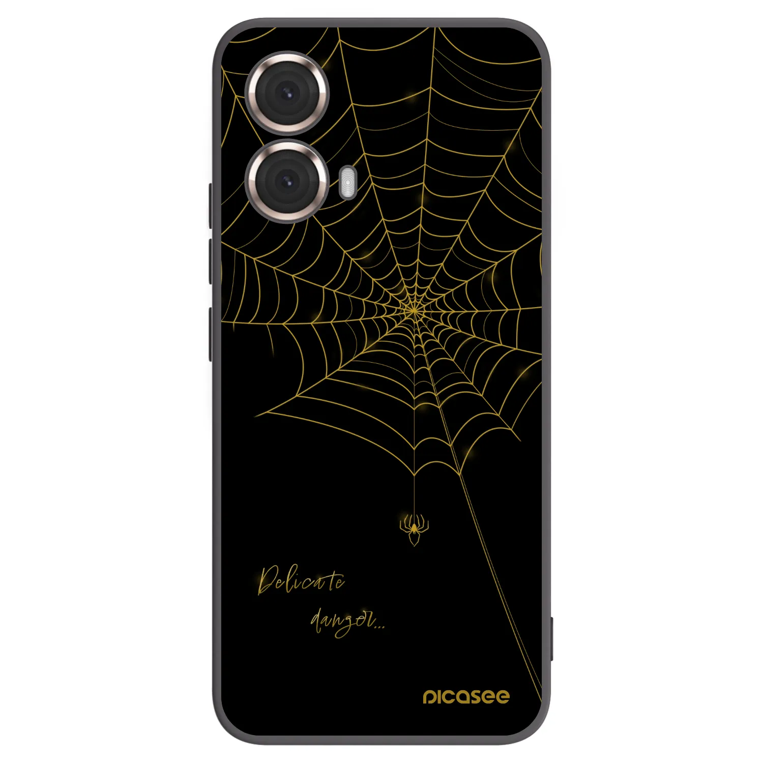 Picasee silikónový čierny obal pre Motorola Moto G85 - Delicate danger