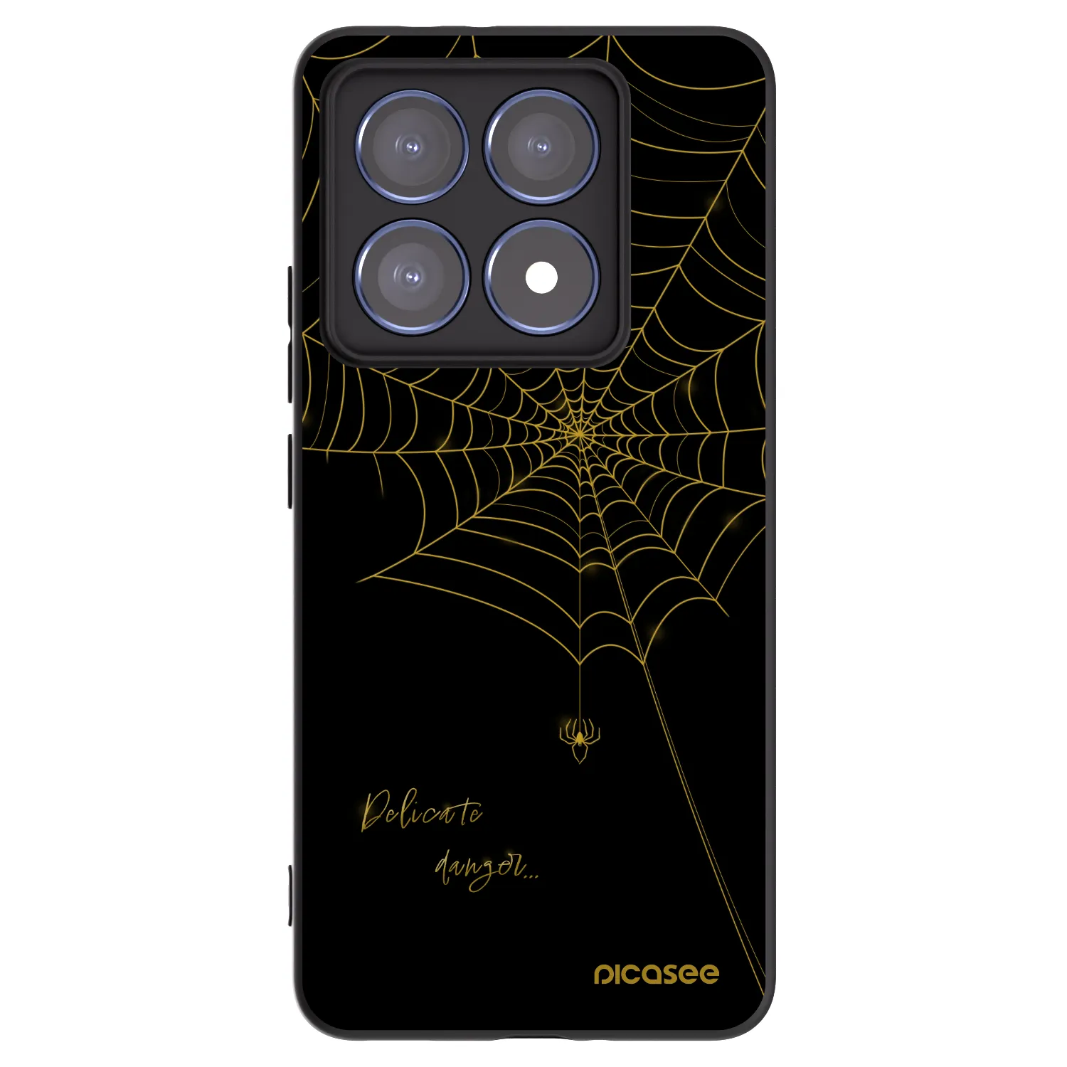 Picasee silikónový čierny obal pre Xiaomi 14T Pro - Delicate danger