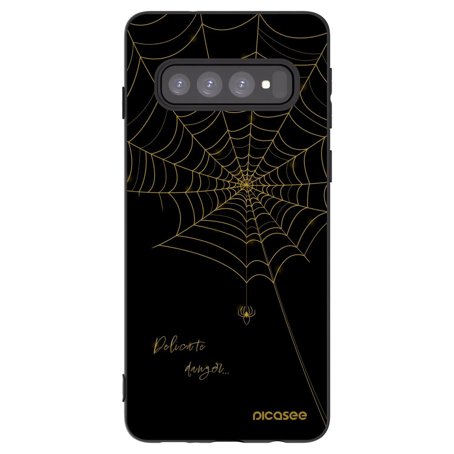 Picasee silikónový čierny obal pre Samsung Galaxy S10 G973 - Delicate danger