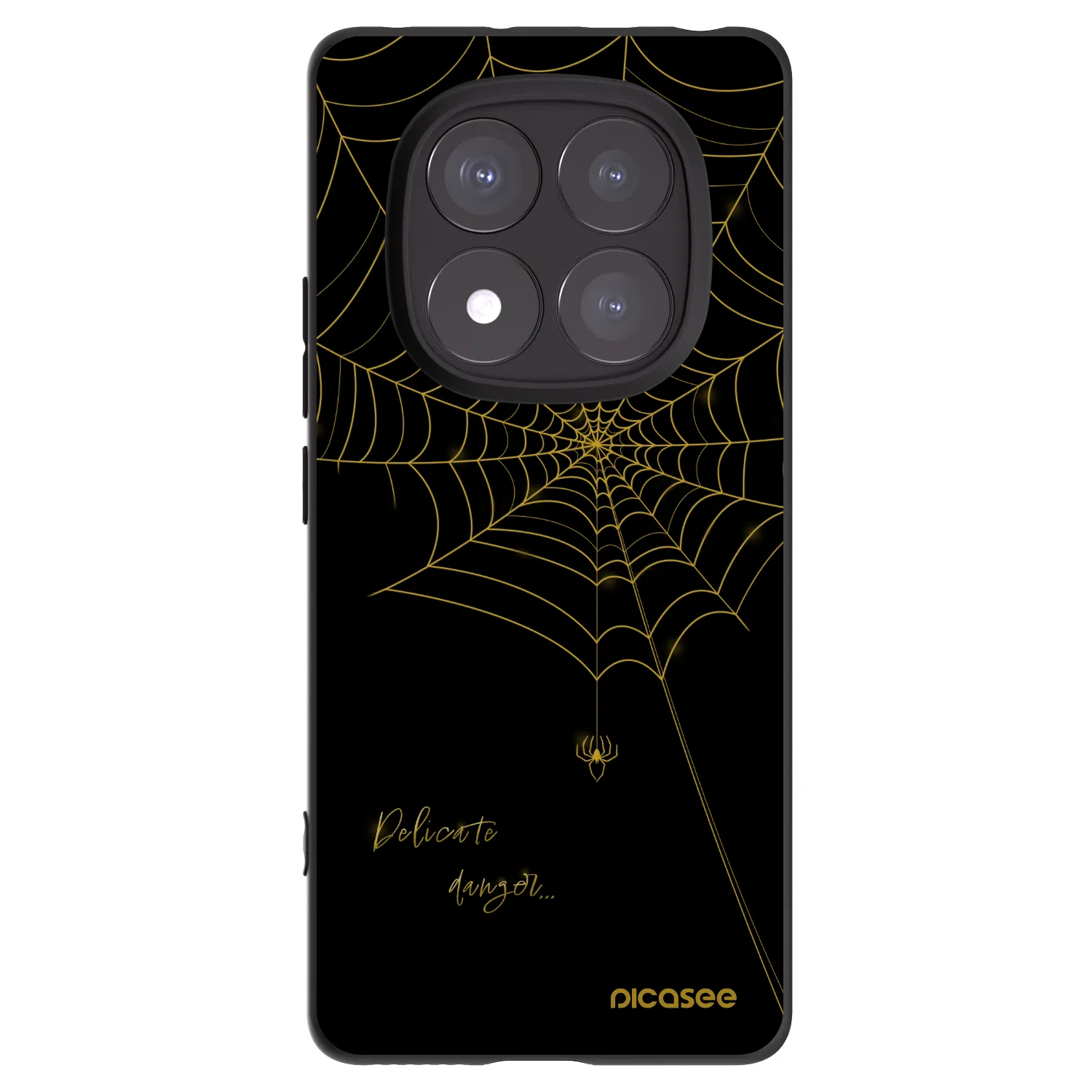 Picasee silikónový čierny obal pre Xiaomi Redmi Note 14 Pro+ 5G - Delicate danger