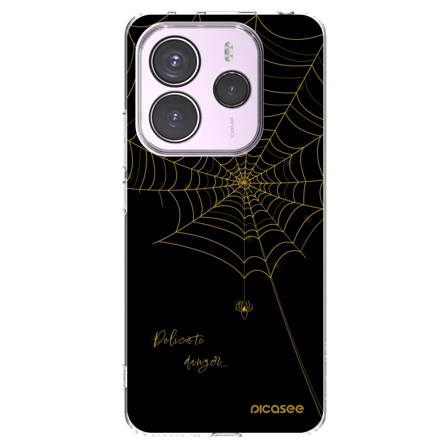 Picasee silikónový prehľadný obal pre Xiaomi Redmi Note 14 5G - Delicate danger