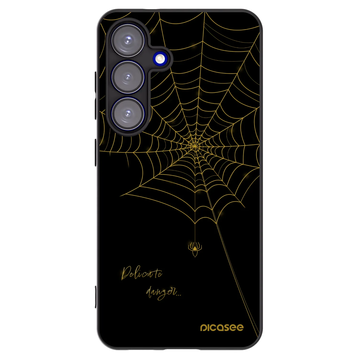 Picasee silikónový čierny obal pre Samsung Galaxy S25 5G - Delicate danger