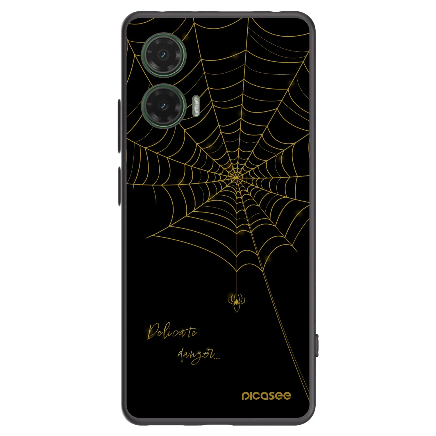 Picasee silikónový čierny obal pre Motorola Moto G35 5G - Delicate danger