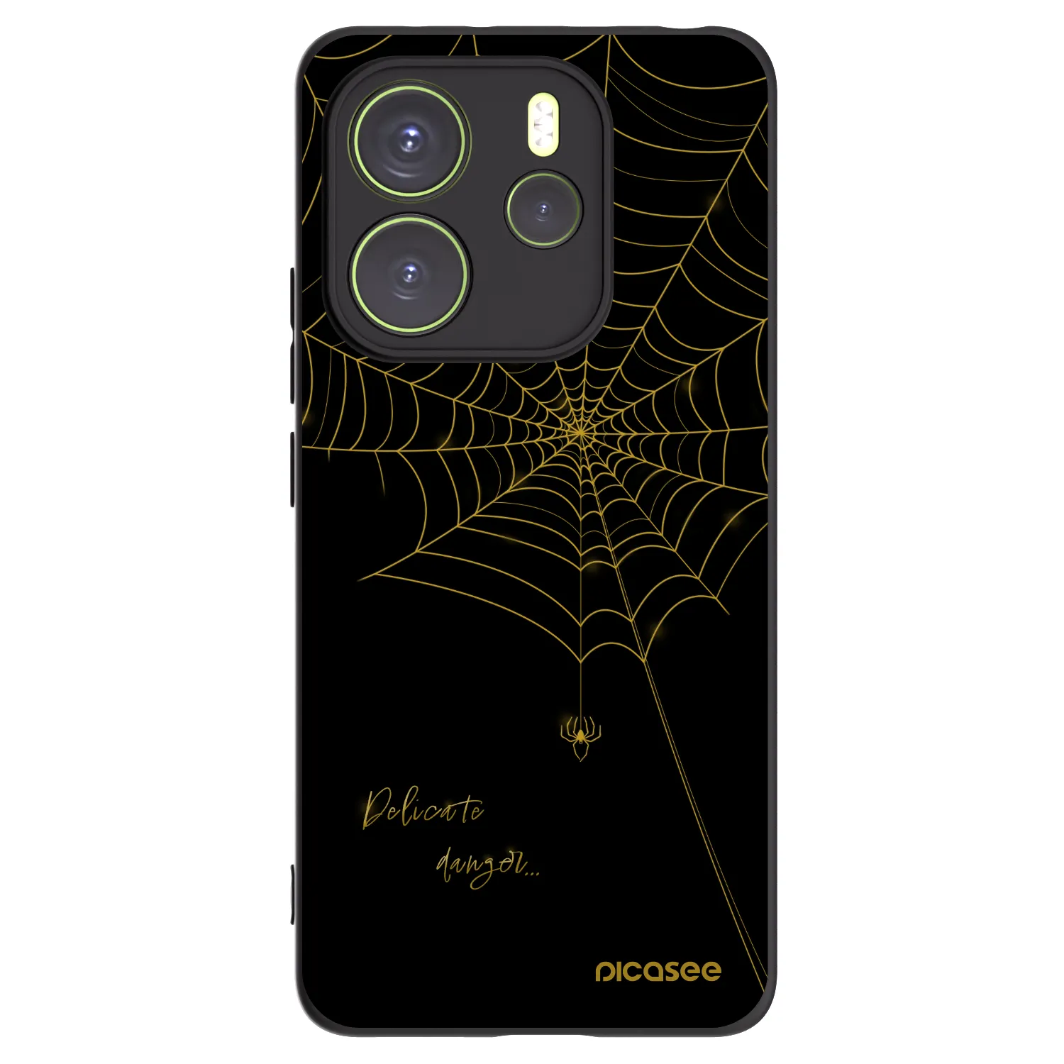 Picasee silikónový čierny obal pre Xiaomi Redmi Note 14 4G - Delicate danger