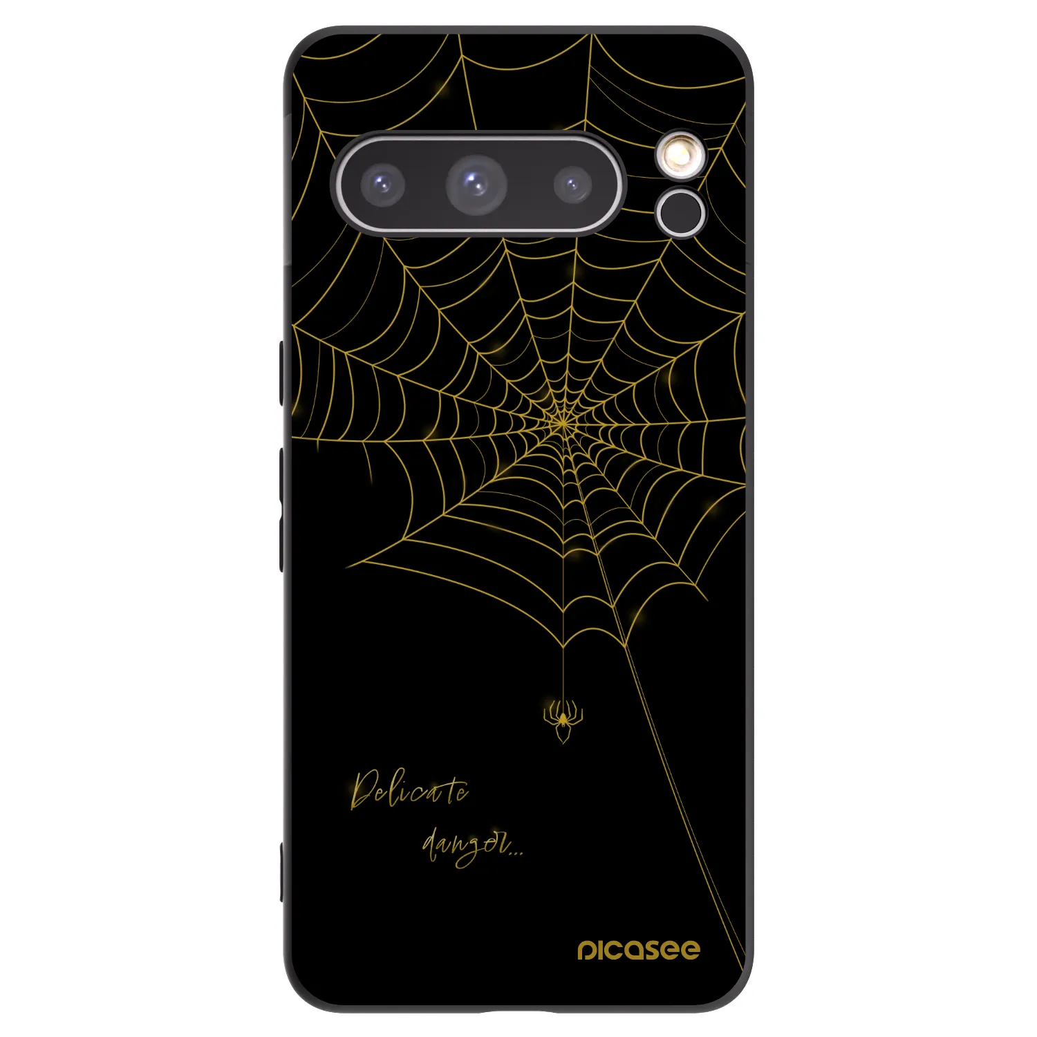 Picasee silikónový čierny obal pre Google Pixel 8 Pro - Delicate danger
