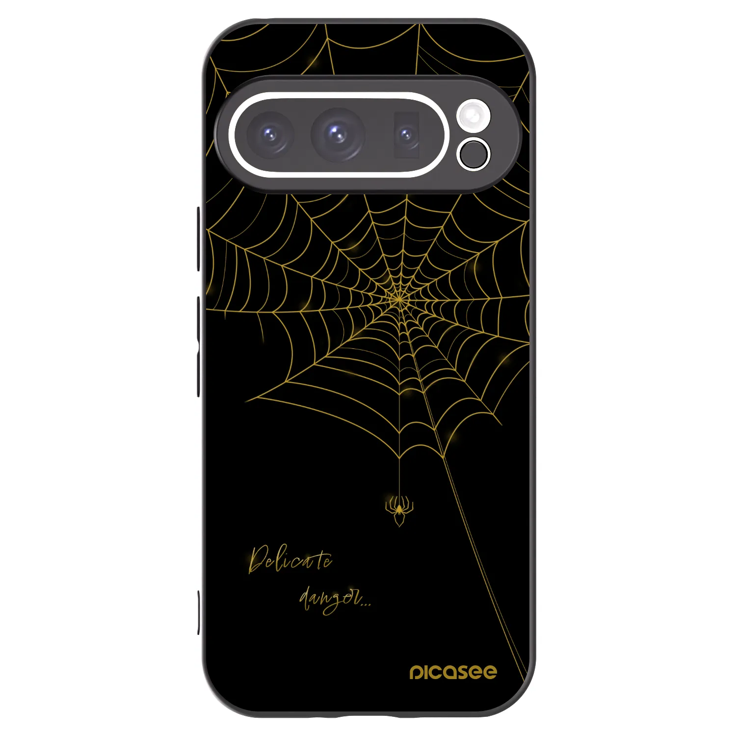 Picasee silikónový čierny obal pre Google Pixel 9 Pro - Delicate danger