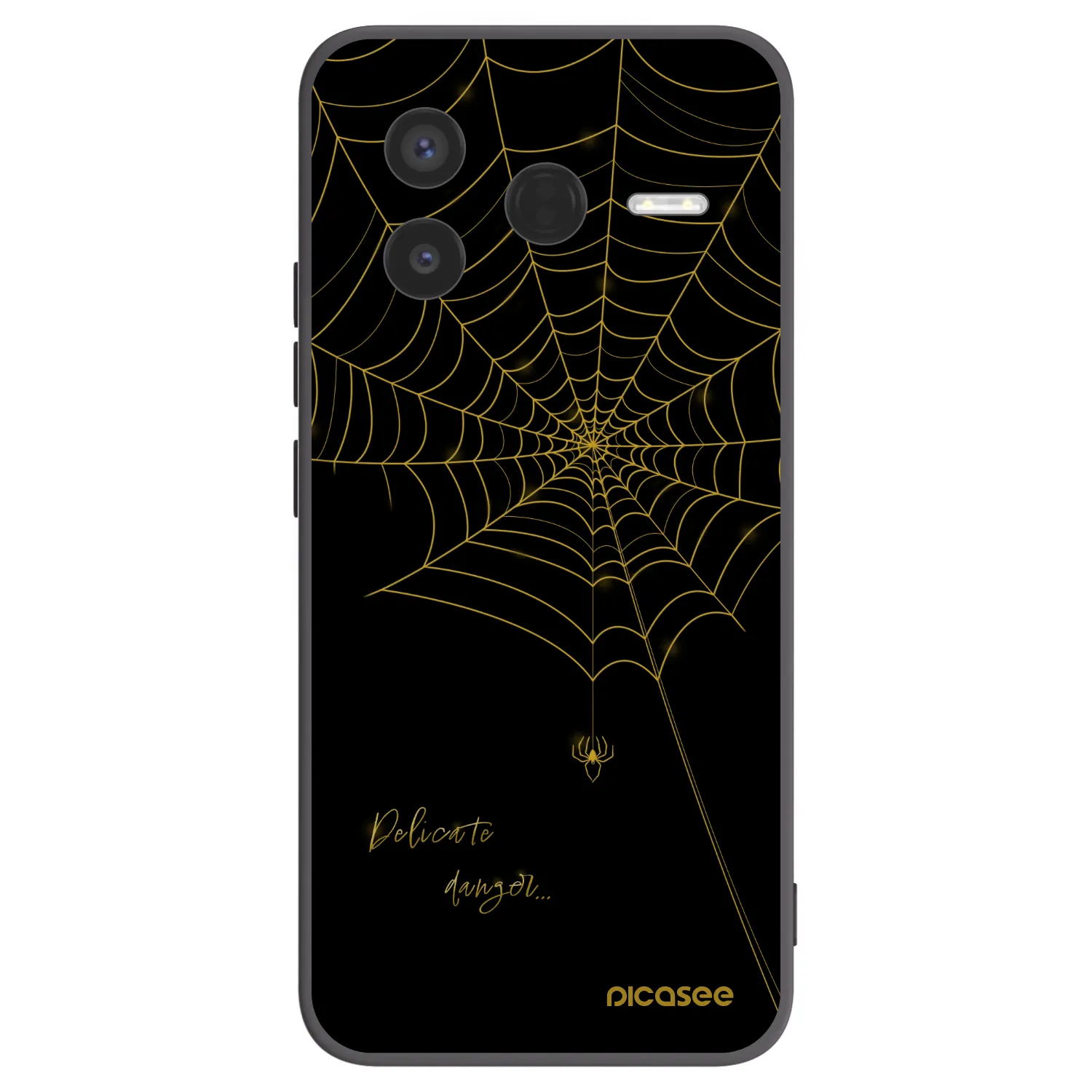 Picasee silikónový čierny obal pre Xiaomi Poco F7 Pro 5G - Delicate danger
