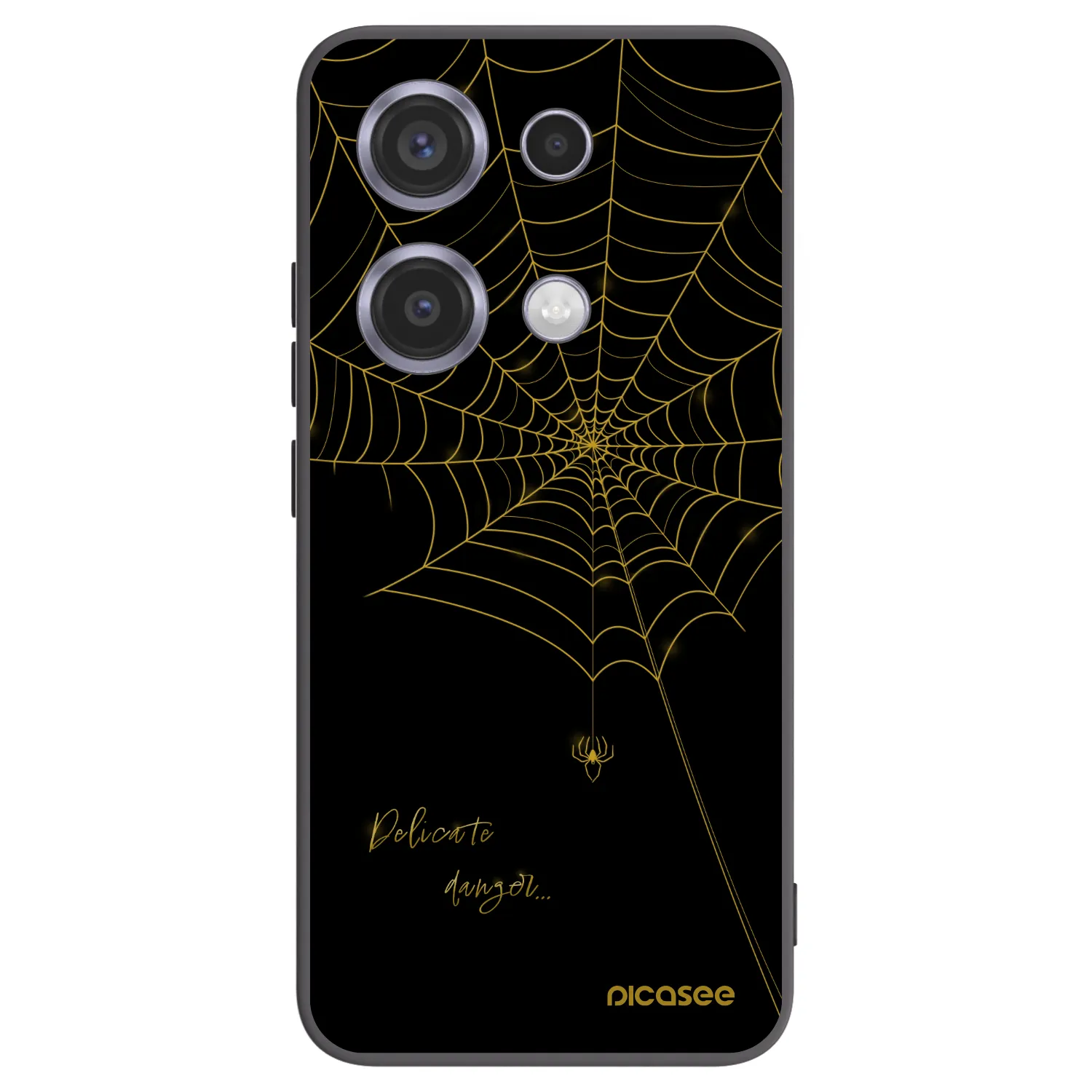Picasee silikónový čierny obal pre Xiaomi Redmi Note 14S - Delicate danger