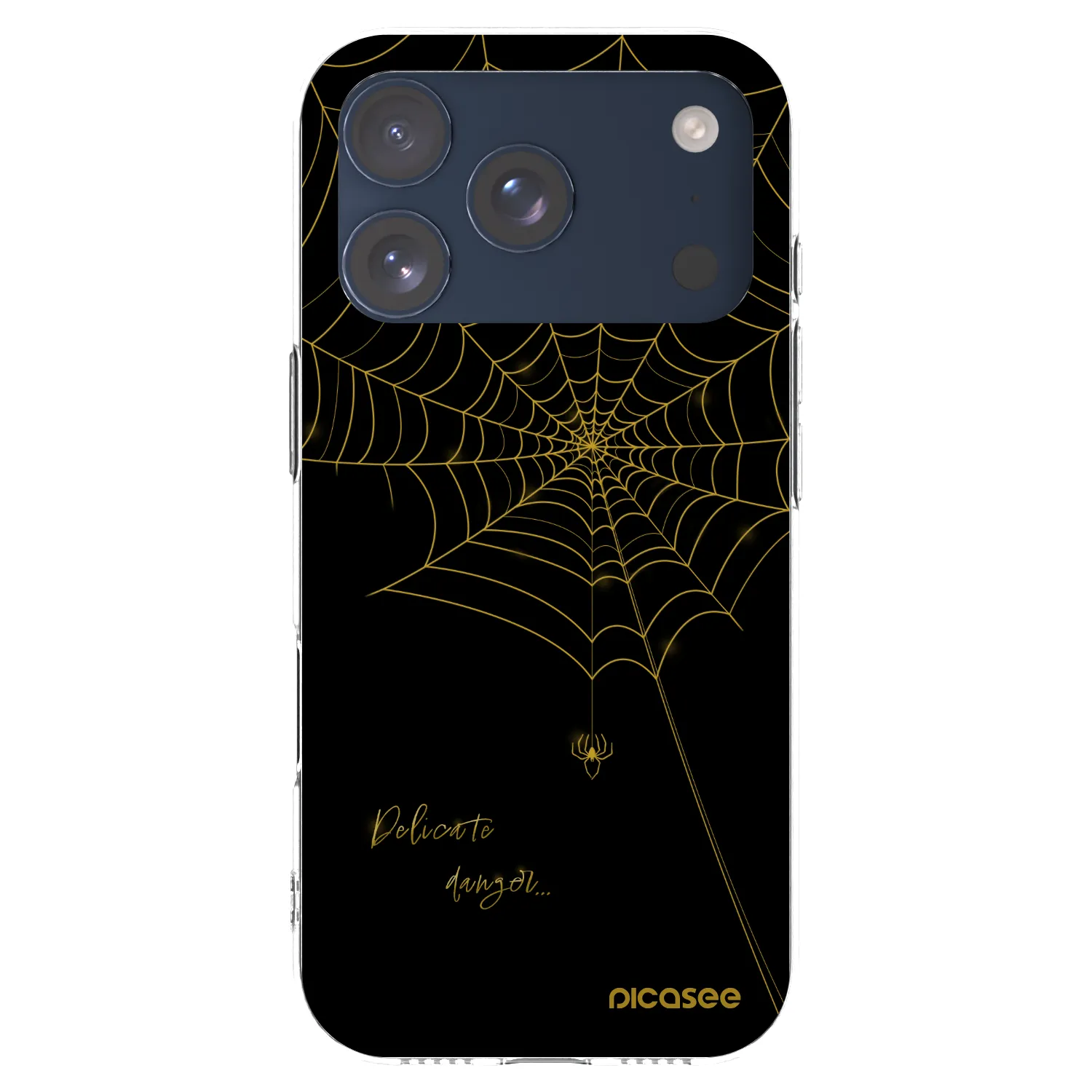 Picasee silikónový prehľadný obal pre Apple iPhone 17 Pro - Delicate danger