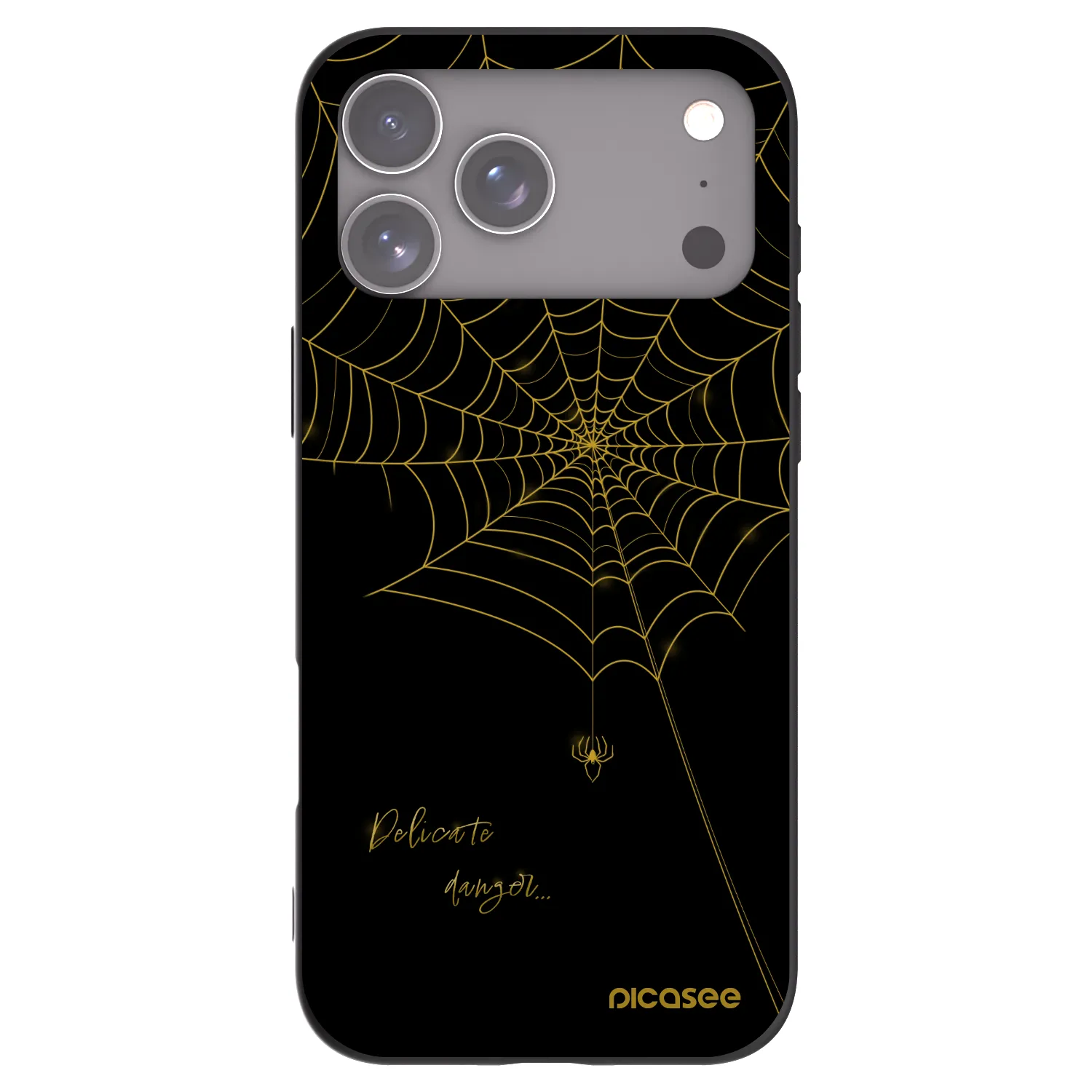 Picasee silikónový čierny obal pre Apple iPhone 17 Pro Max - Delicate danger