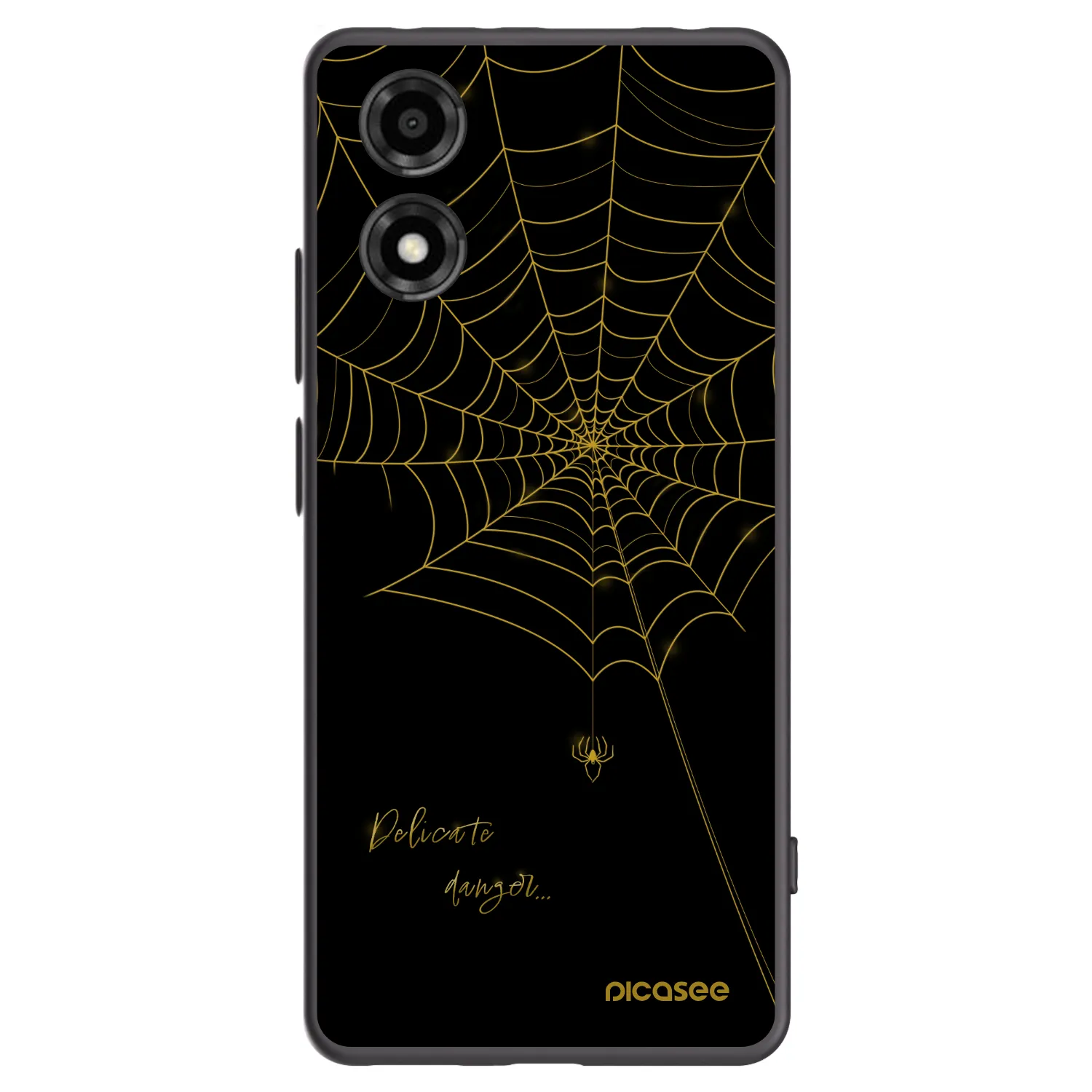 Picasee silikónový čierny obal pre Motorola Moto E14 - Delicate danger