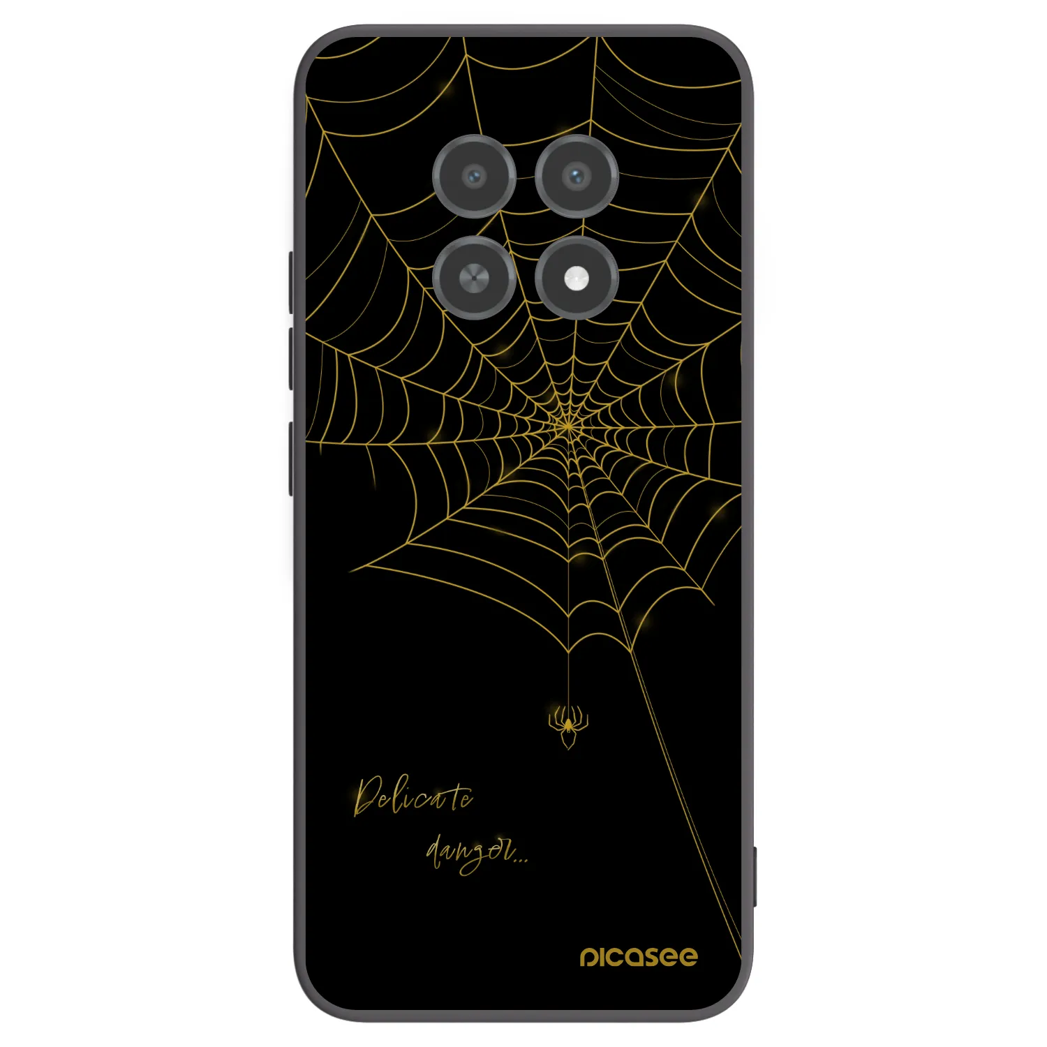 Picasee silikónový čierny obal pre Realme 12X - Delicate danger