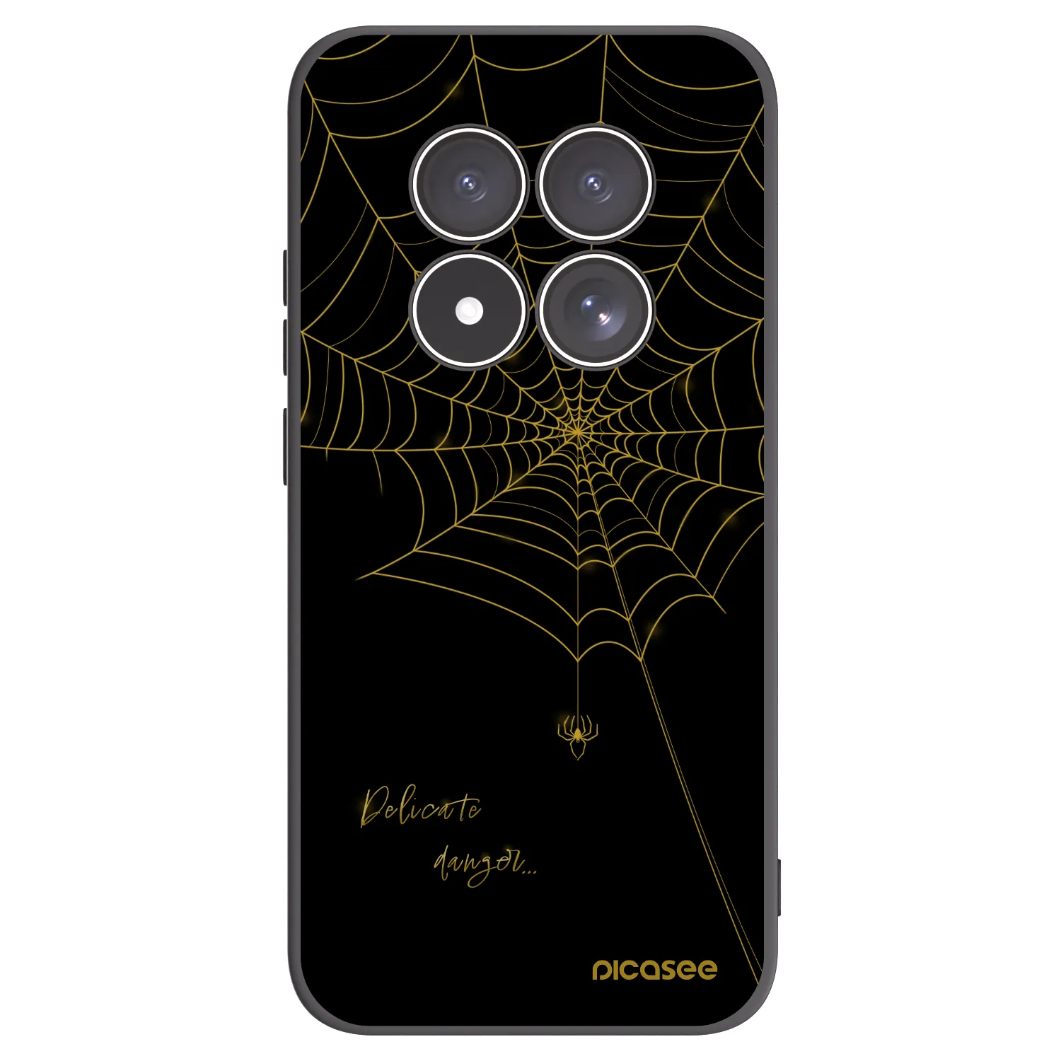 Picasee silikónový čierny obal pre Xiaomi Redmi Note 15 Pro 4G - Delicate danger