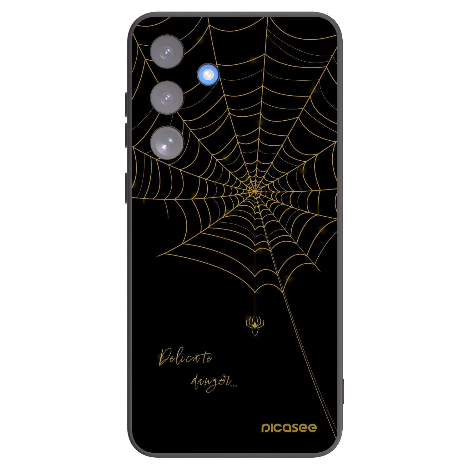 Picasee silikónový čierny obal pre Samsung Galaxy S25 FE 5G - Delicate danger