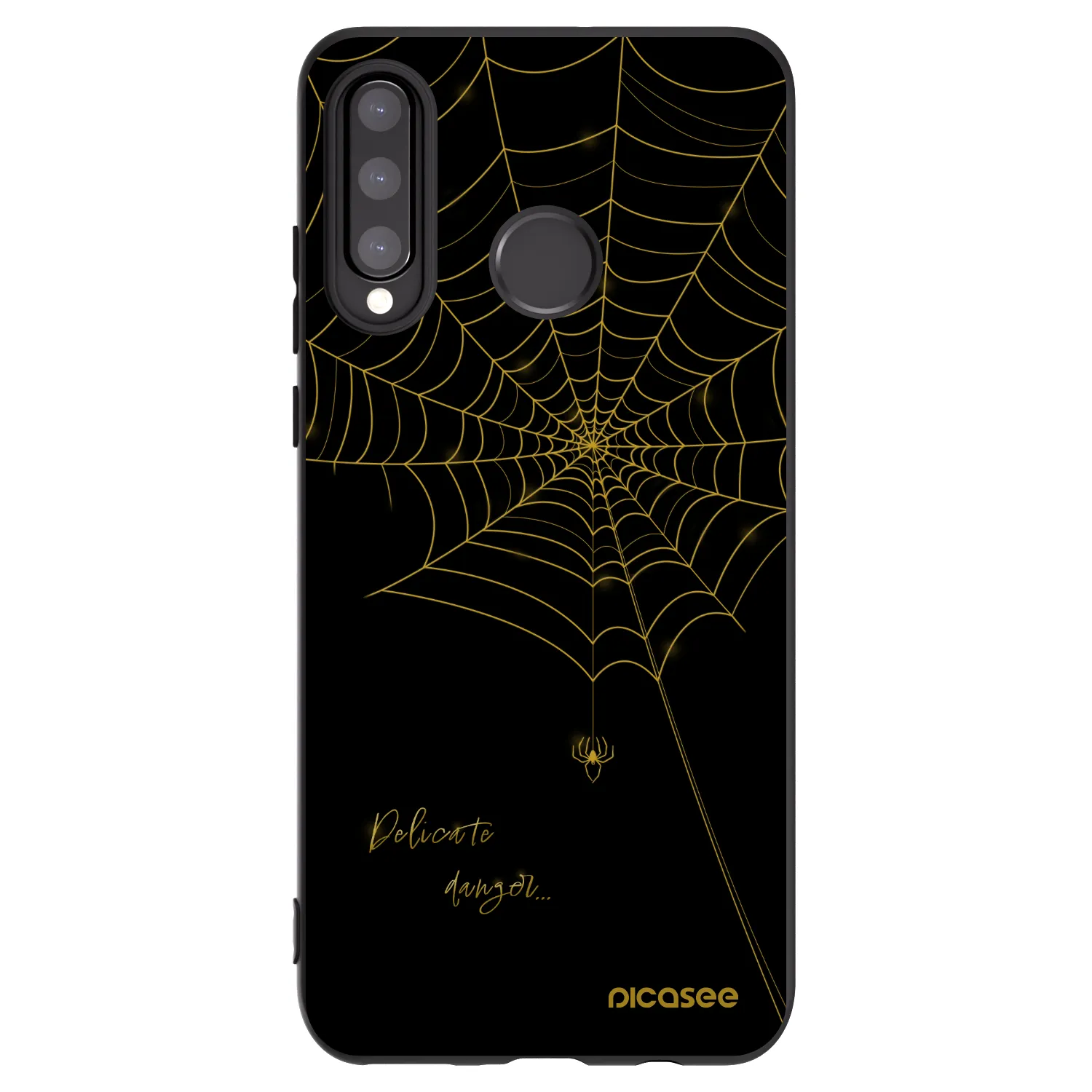 Picasee silikónový čierny obal pre Huawei P30 Lite - Delicate danger