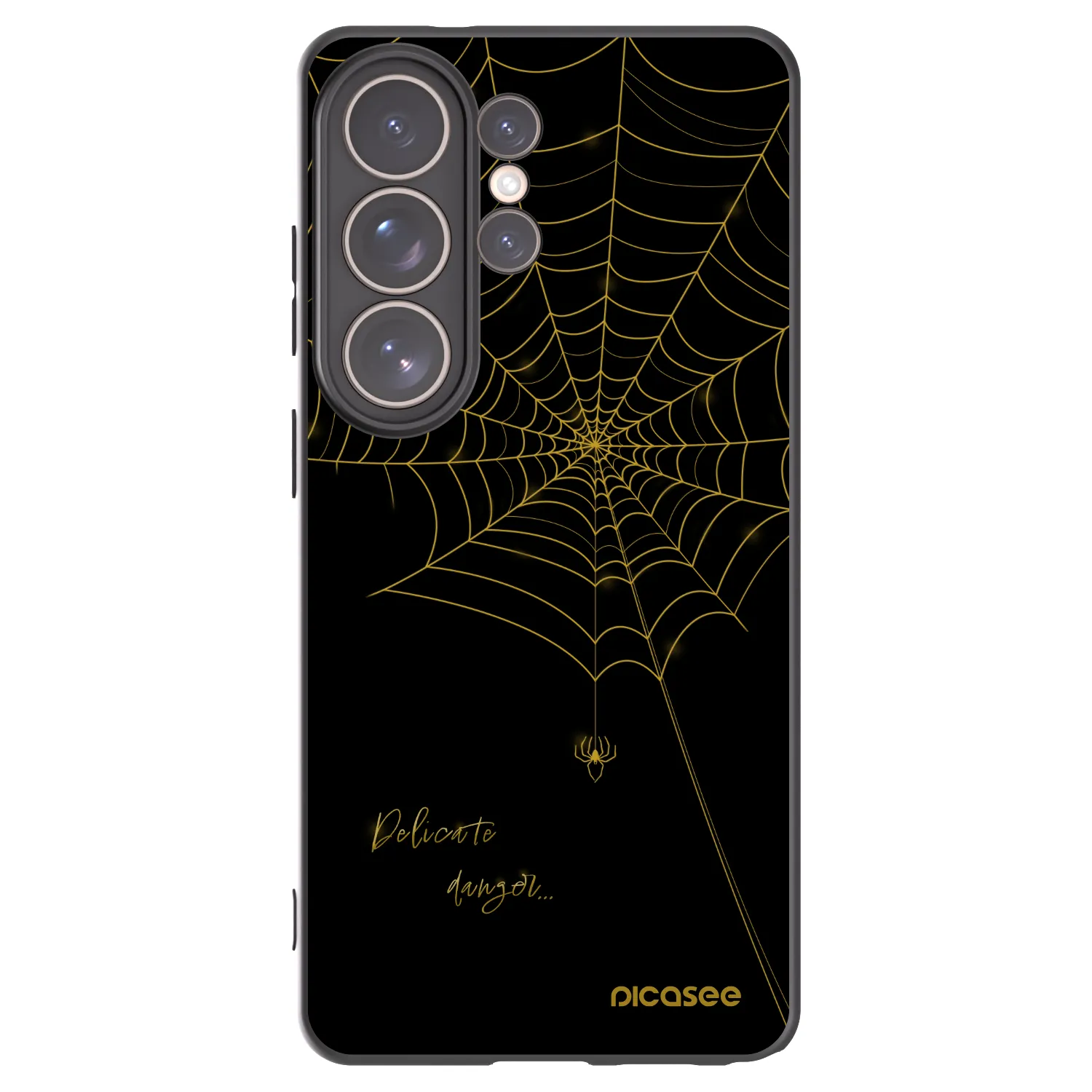 Picasee silikónový čierny obal pre Samsung Galaxy S26 Ultra - Delicate danger